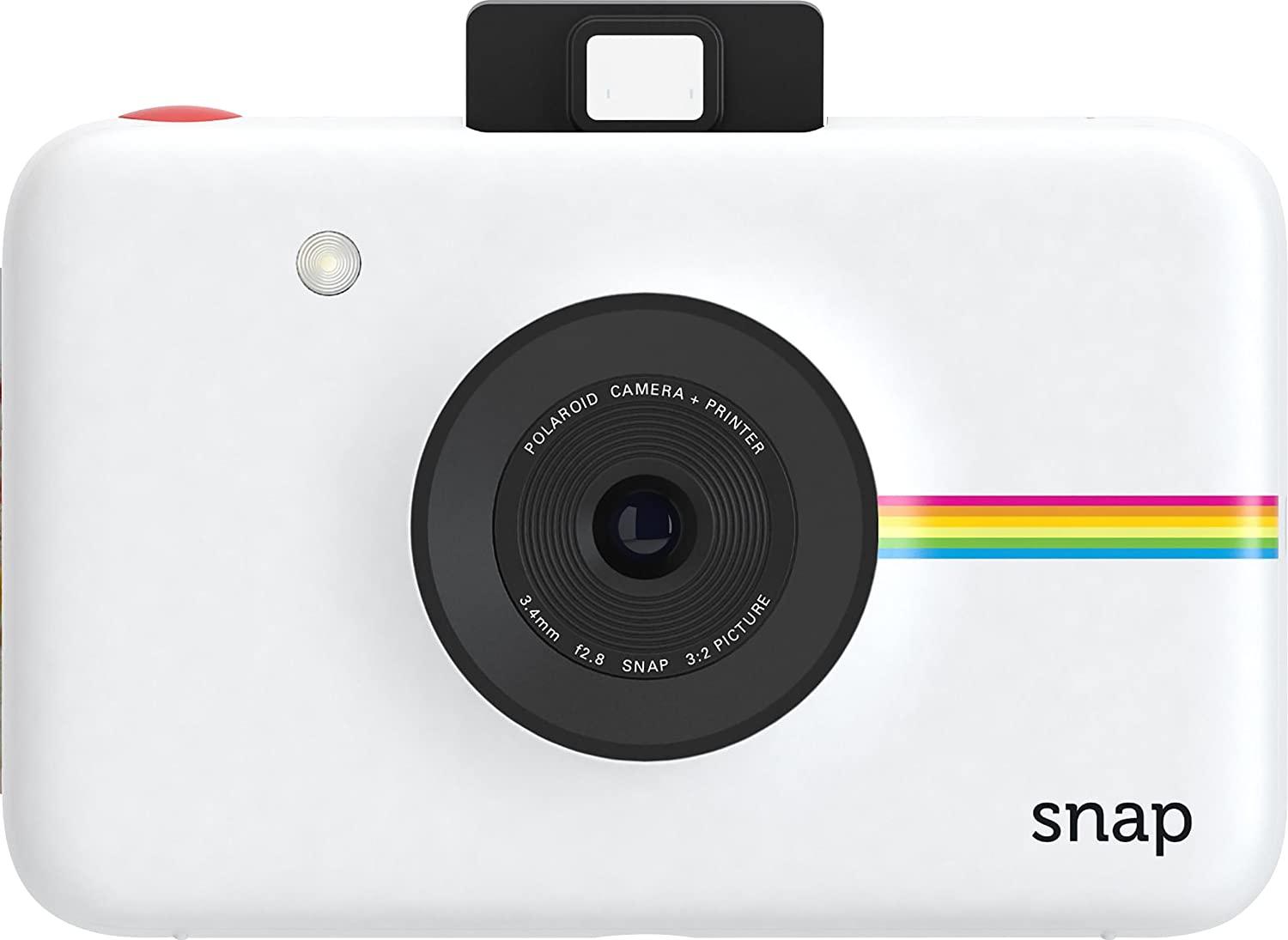 Zink Polaroid Snap Instant Digital Camera (White) with ZINK Zero