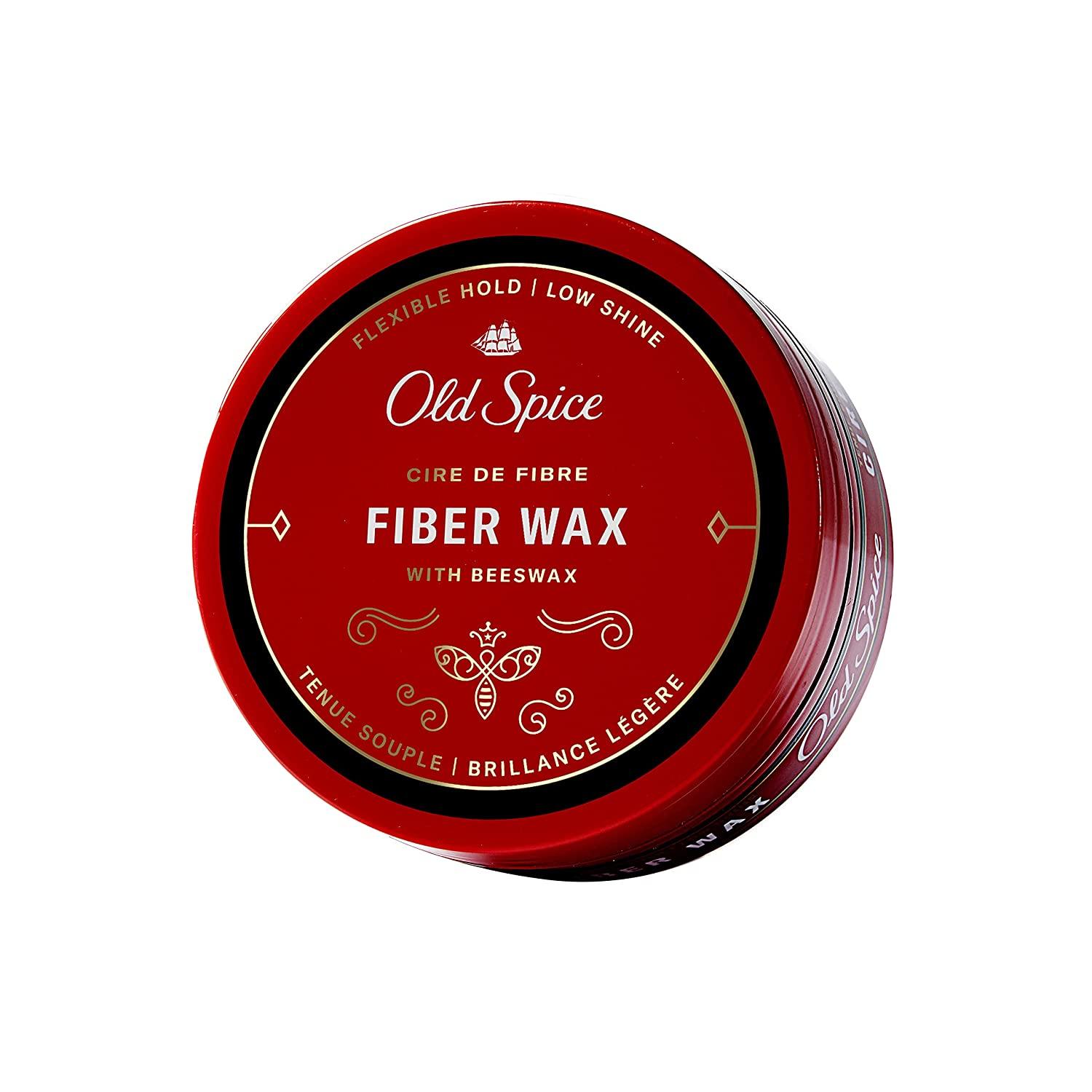 Old Spice Men s Hair Styling Fiber Wax Twin Pack Flexible Hold Low Shine 4.44 Fl Oz