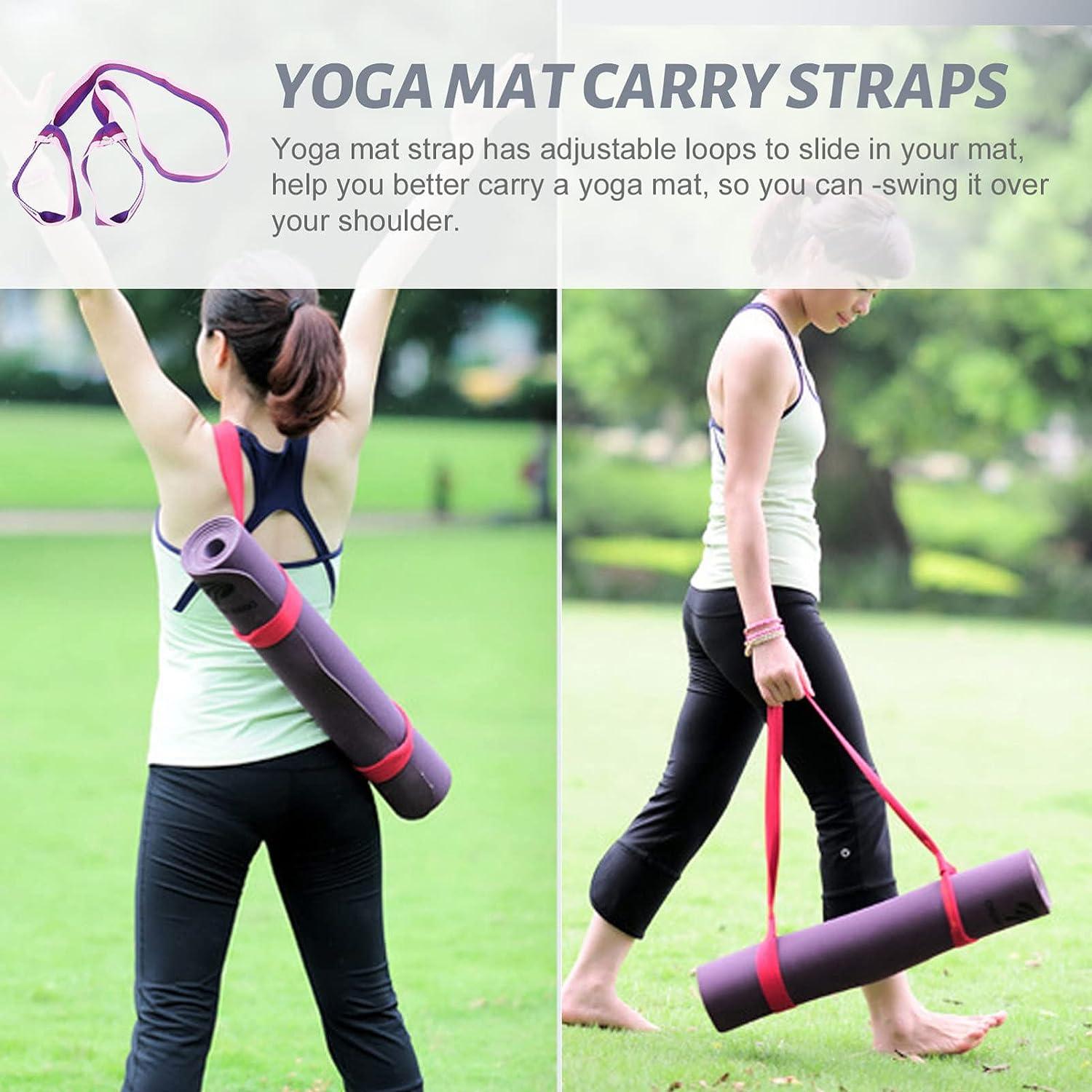 Yoga Bag Yoga Mat Carry Strap Sling: Adjustable Yoga Mat Sling Exercise Mat  Strap Yoga Mat Carrying Band for Home Outdoor Travel Adjustable Straps  Assorted Color 134X4CM