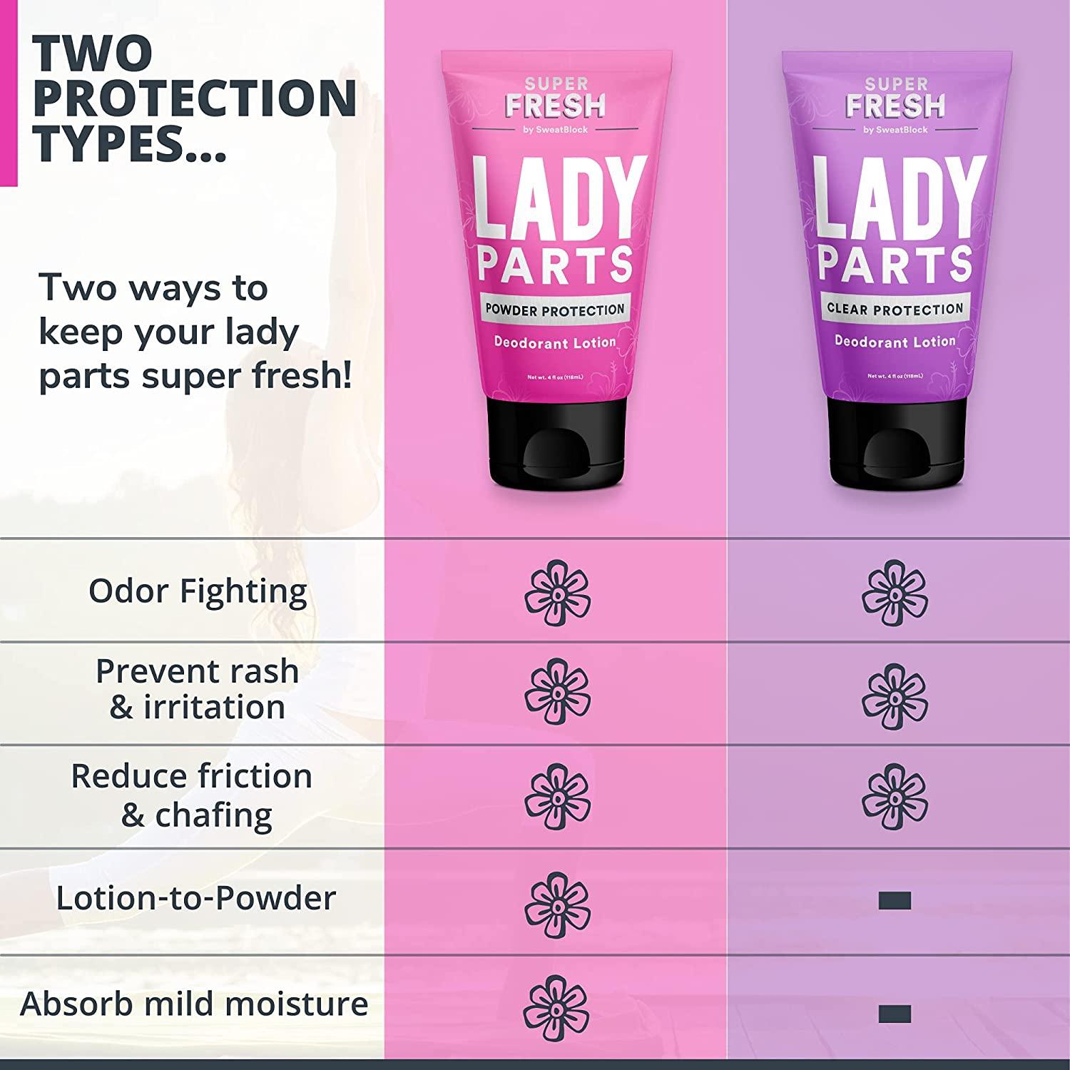 Lady Parts Feminine Hygiene Lotion For Breast, Private Parts, Crotch & Inner Thigh to Stop Odor