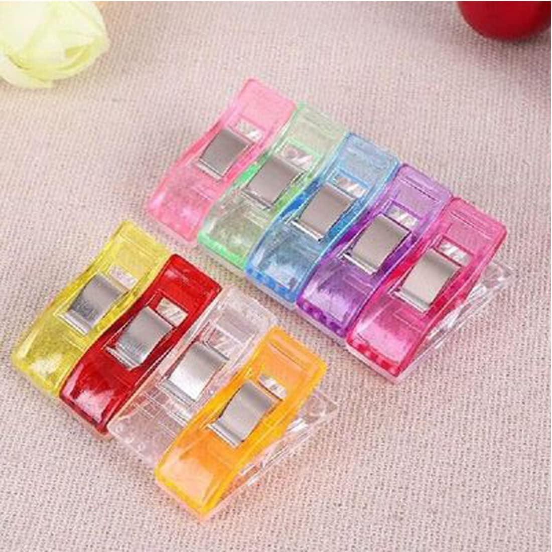 Otylzto Premium Plastic Clips, 100 Pcs with Box, Sewing Notions for Sewing  Quilting Supplies Crafting Tools, Assorted Colors for Craft