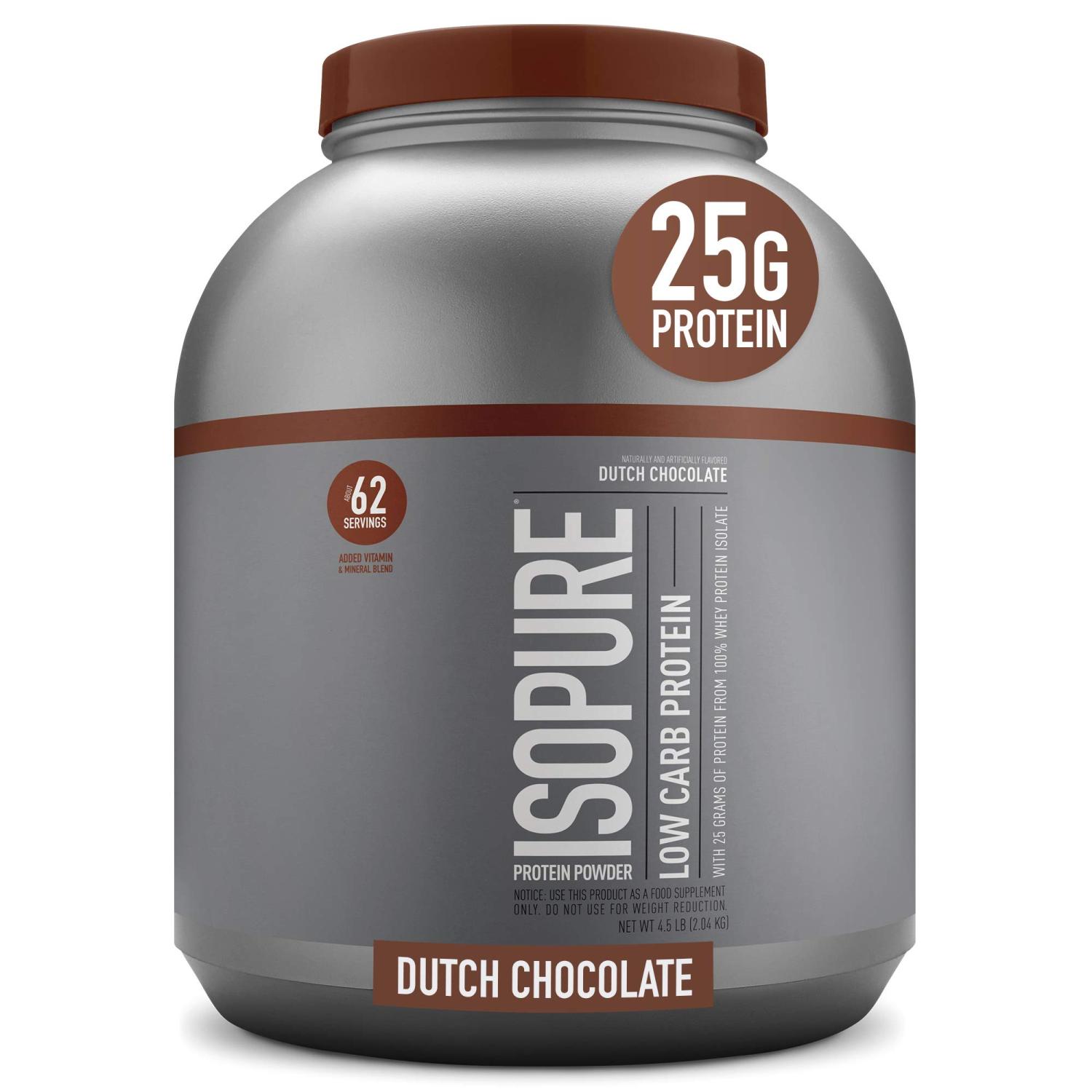 Isopure Low Carb Protein Powder Dutch Chocolate 4.5 lbs Best Low