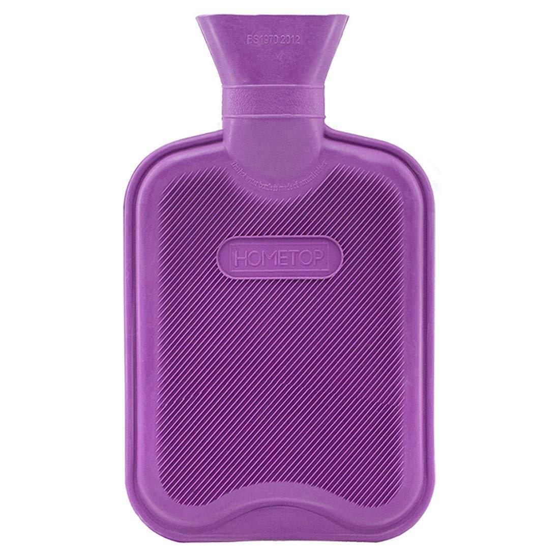 HomeTop Premium Classic Rubber Hot Water Bottle, Great for Pain Relief