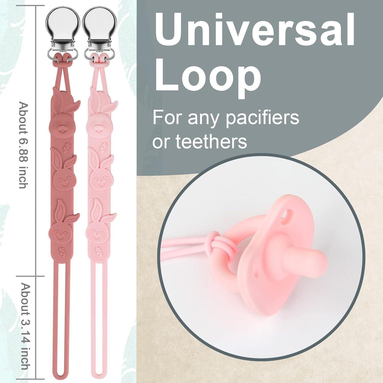 2 Schnullerketten Für Babys - Silikon Schnullerclip Ohne Metall