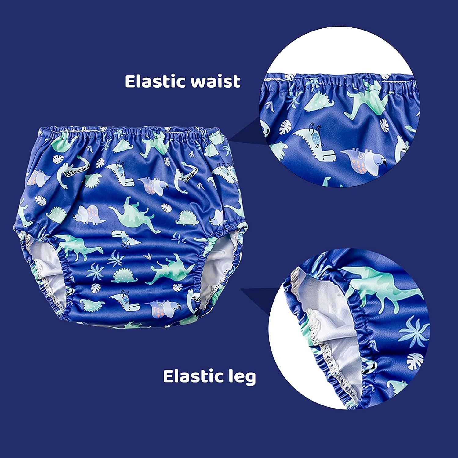 BISENKID Waterproof Diaper Cover for Rubber Pants for Toddlers Good Elastic  Rubber Swim Diaper Cover for Potty Training Underwear Boy 3t 3T (4 Count)  Boys
