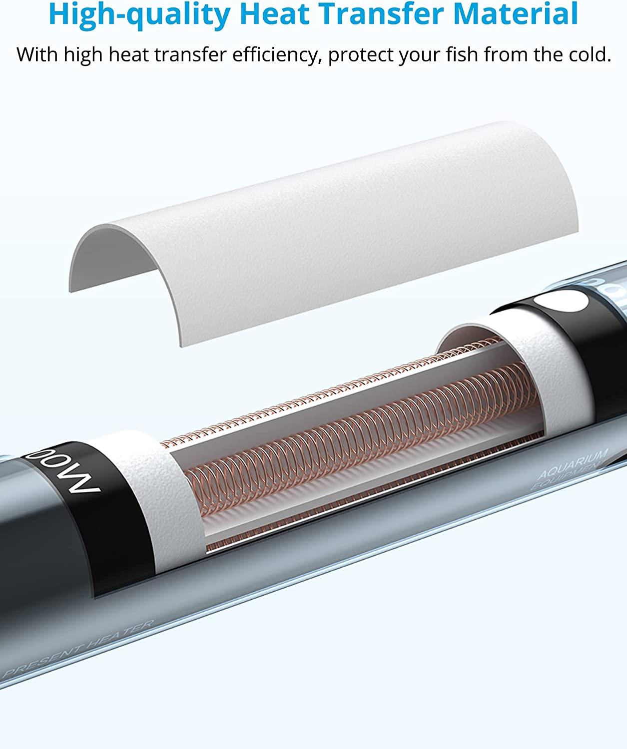 NICREW 100W Aquarium Heater with Adjustable Temperature Controller