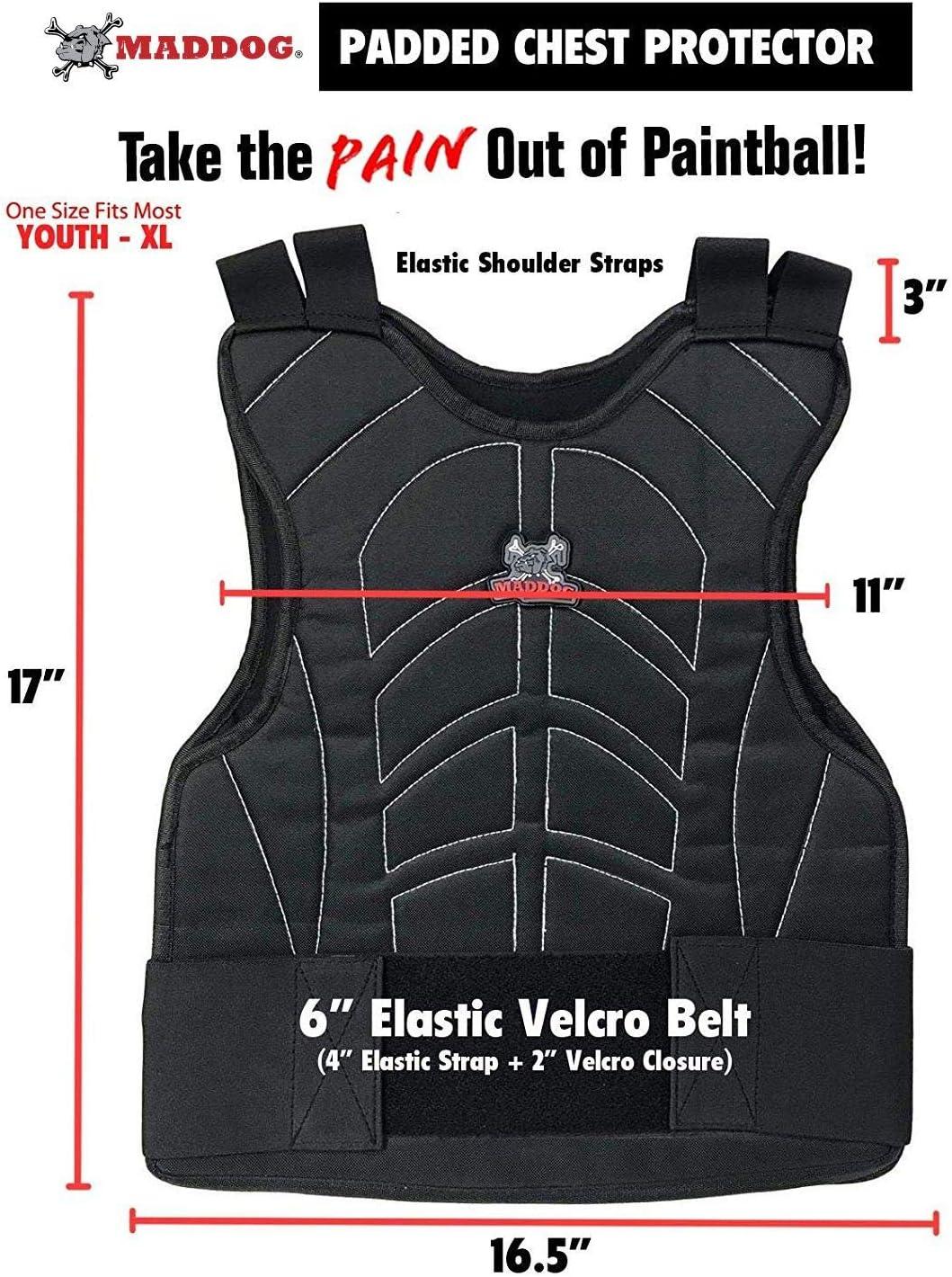 Maddog Sports Padded Chest Protector, Tactical Half Glove, & Neck