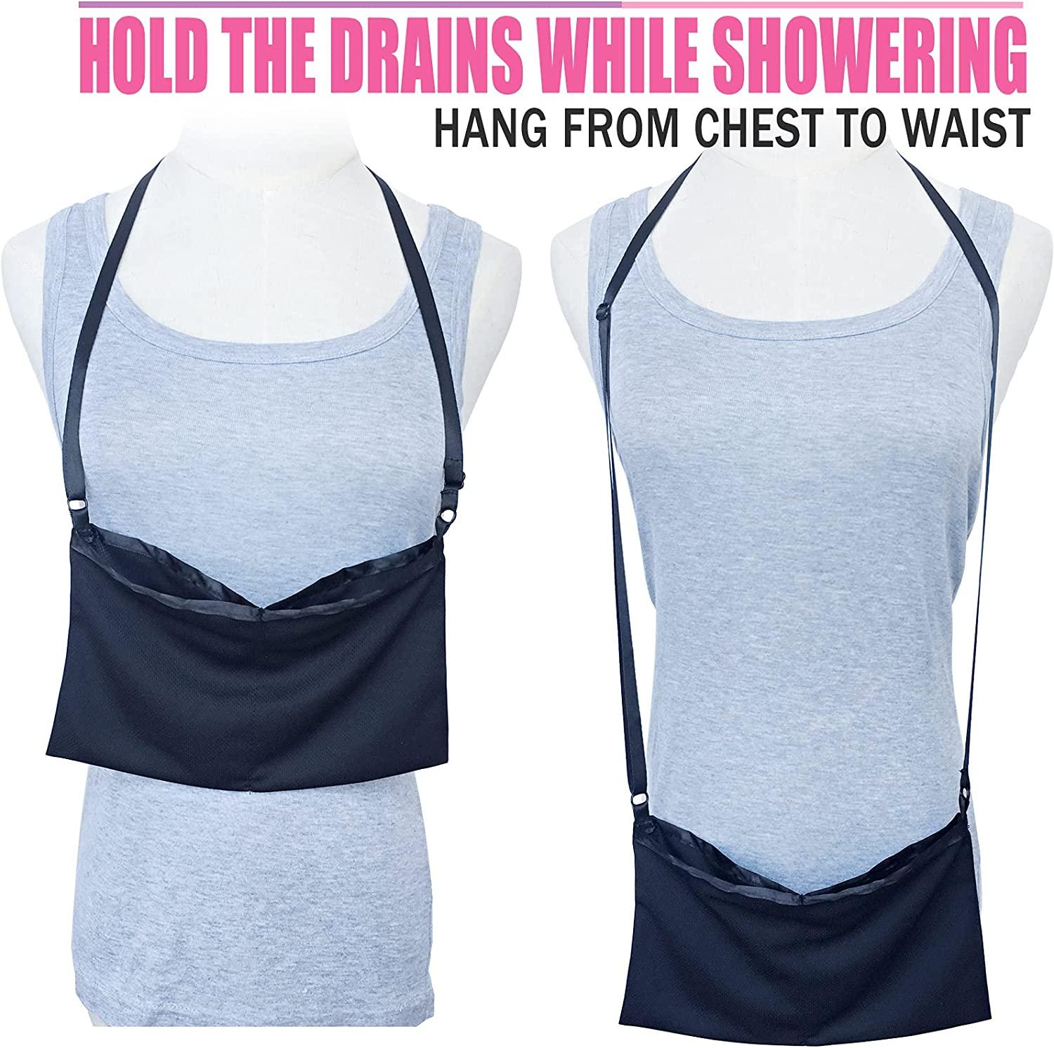 BNRendles Mastectomy Drain Pouches with Shower Pockets PostSurgery JP Drains Management