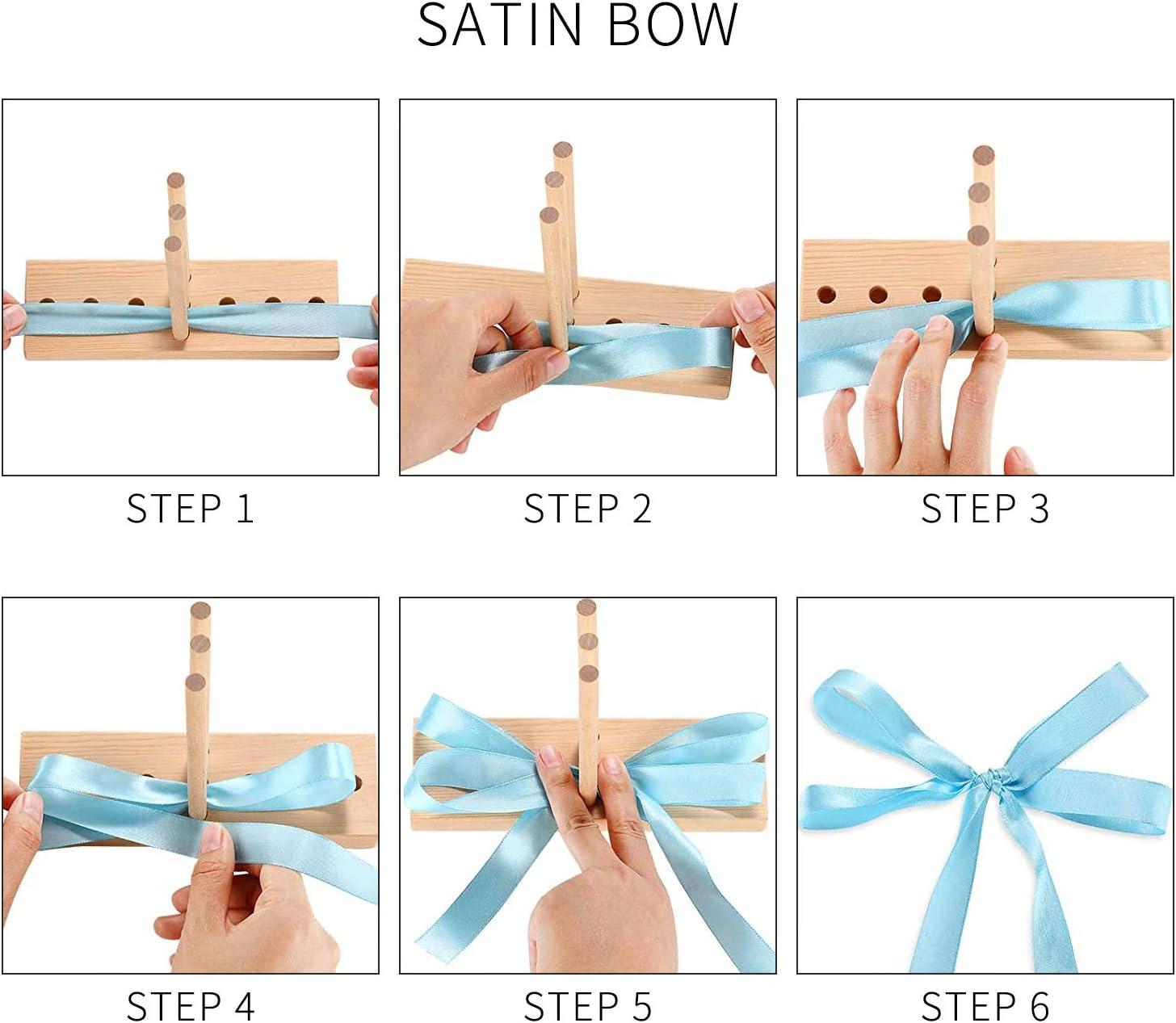 EDOBLUE Extended Bow Maker for Ribbon for Wreaths Wooden Ribbon Bow Maker for Christmas Bows