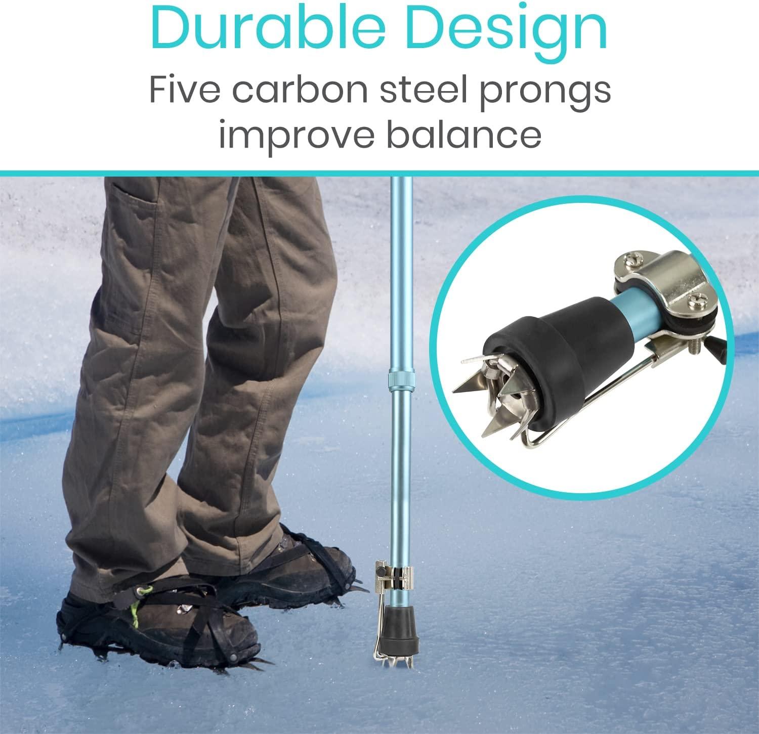 Vive Cane Tips for Ice All Terrain Heavy Duty (2 Pack) Metal