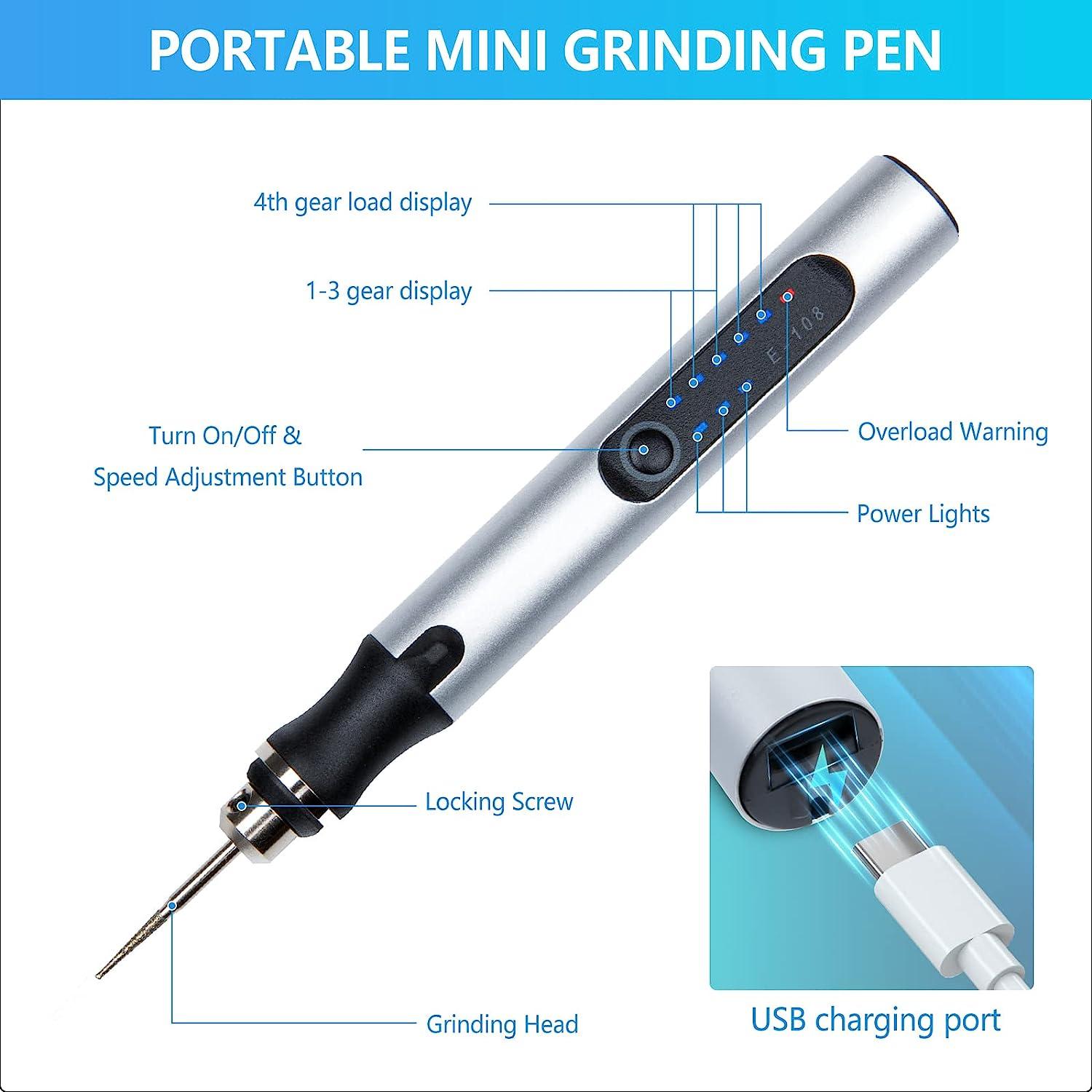 PTUI Electric Engraving Pen with 36 Bits USB Rechargeable Cordless Engraving  Machine Portable DIY Rotary Engraver for Jewelry Wood Glass Stone Carving