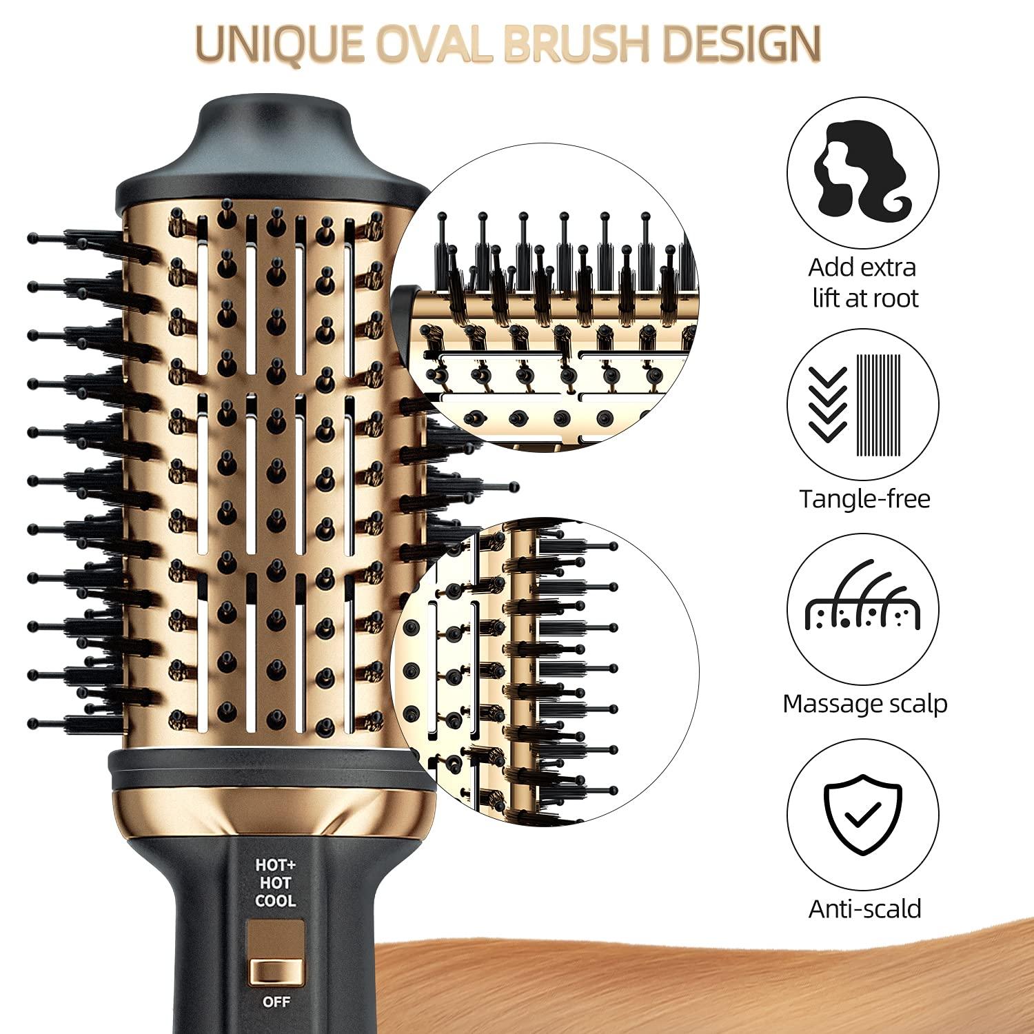 Plavogue Hair Dryer Brush,Dual Voltage Blow Dryer Brush Volumizer