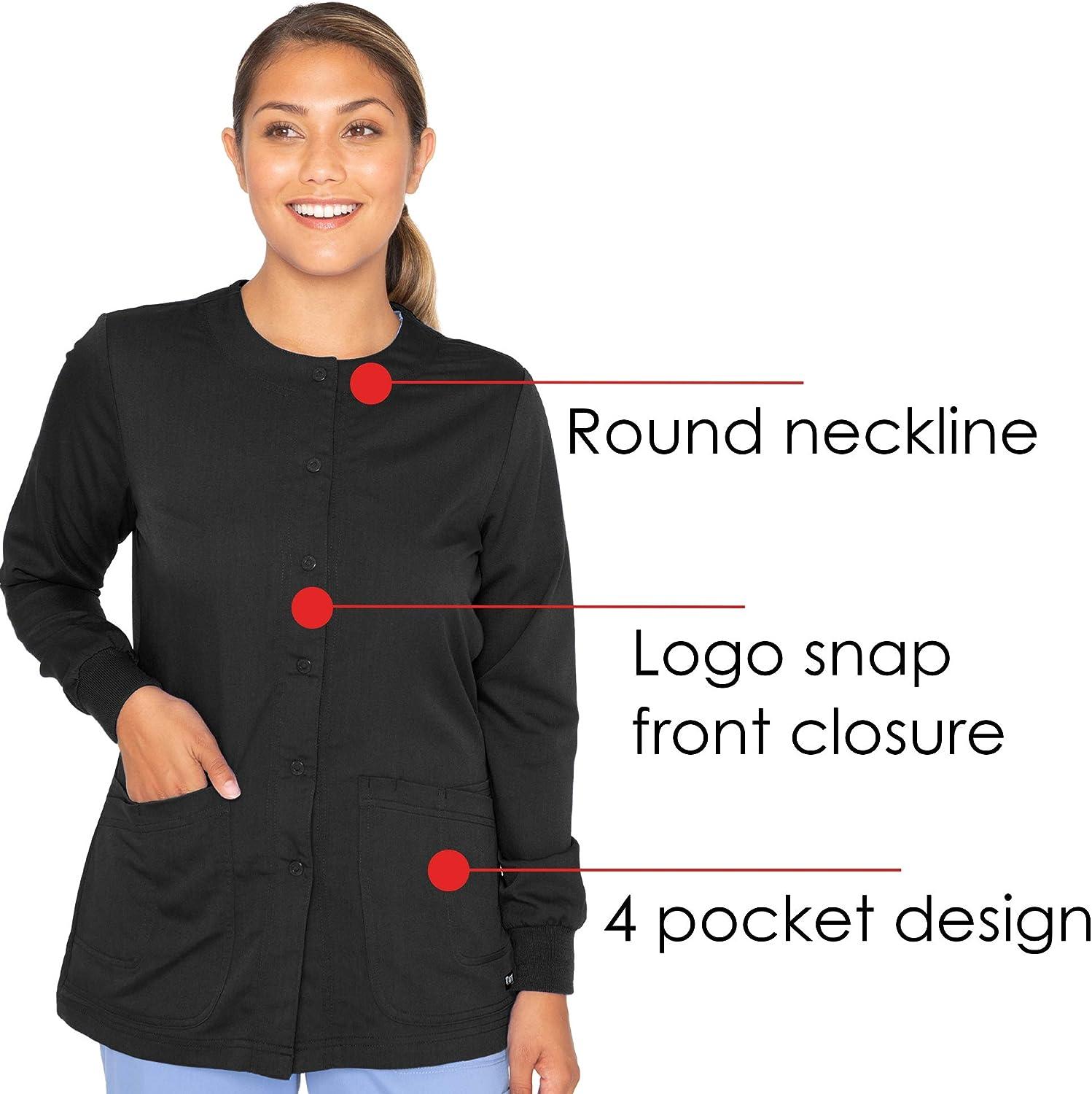 Grey's anatomy 4 pocket snap front scrub jackets new arrivals