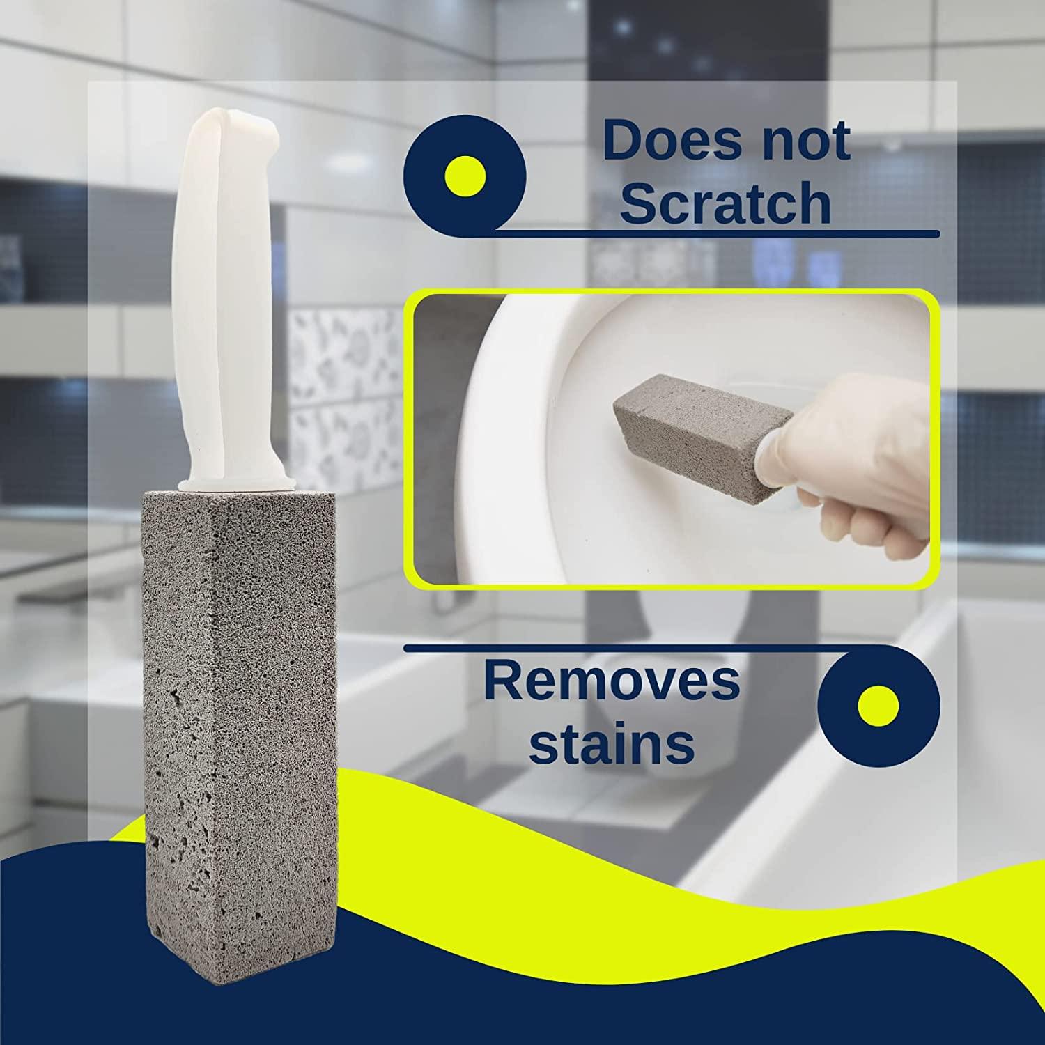 Pumie Toilet Bowl Ring Remover, TBR6, Grey Pumice Stone with Handle