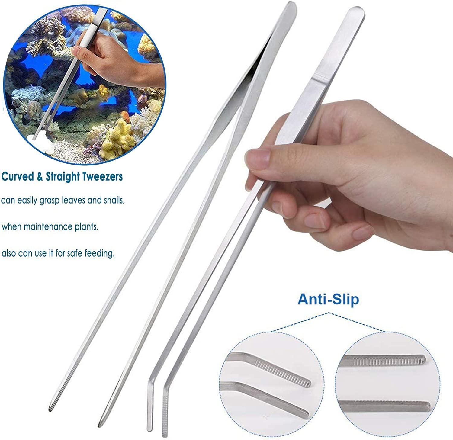 Lxiyu 7 in 1 Aquarium Aquascaping Tools Kits,Stainless Steel Aquarium