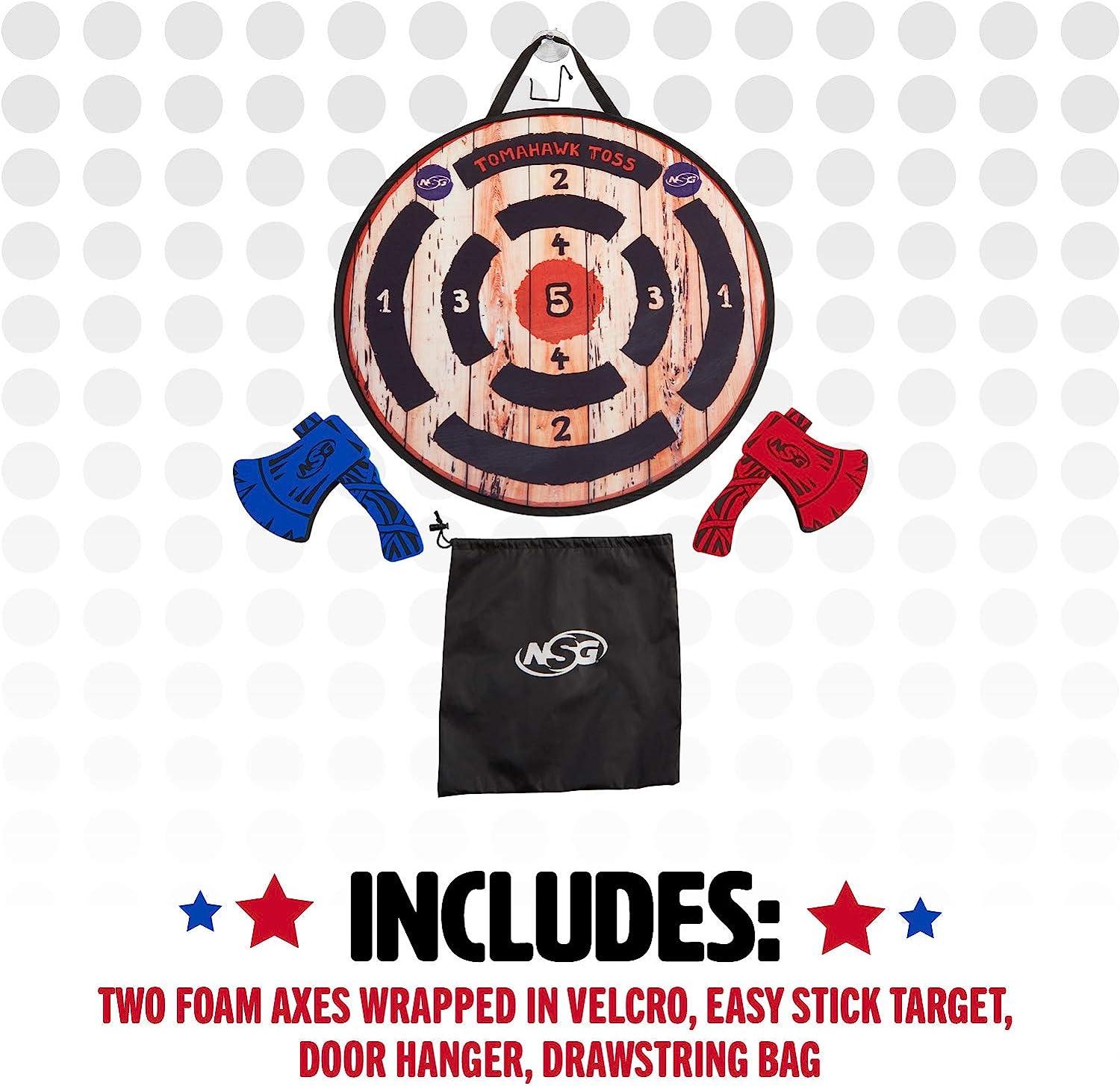 NSG Tomahawk Toss Foam Axe Throwing Game for Kids 2 Lightweight