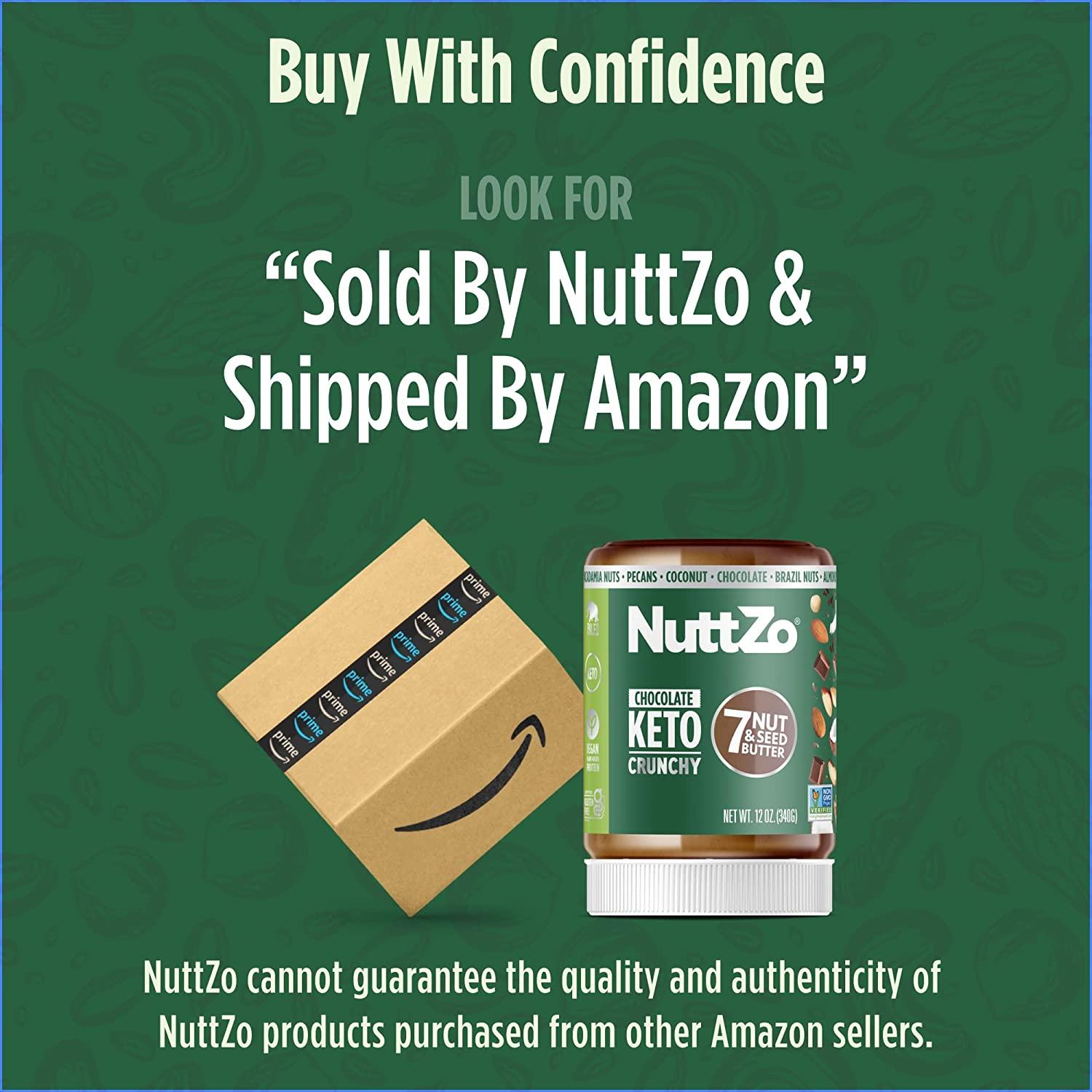 Nuttzo 7 Nut & Seed Butter Chocolate Keto Crunchy 12 oz