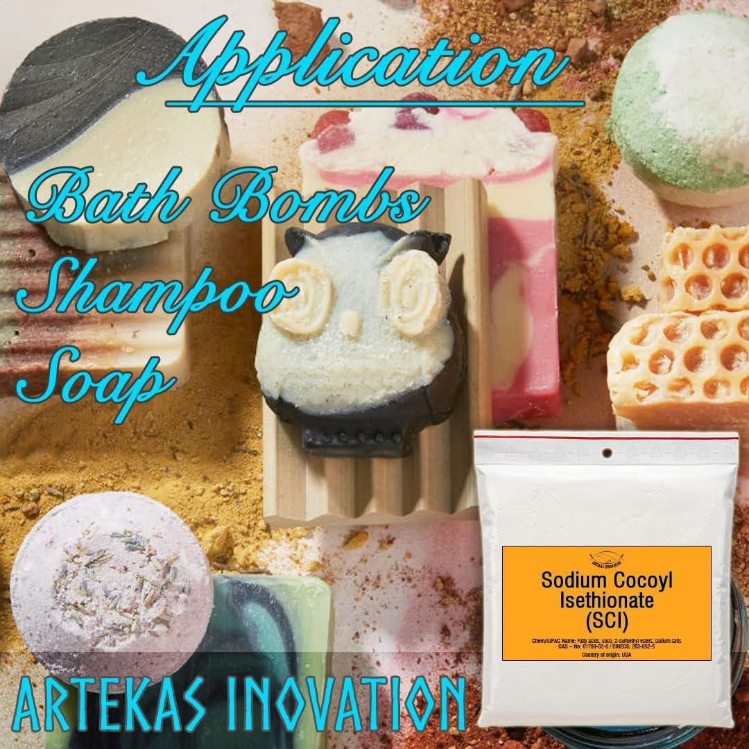 Sodium Cocoyl Isethionate (SCI) Powder 21.17oz Anionic Foaming