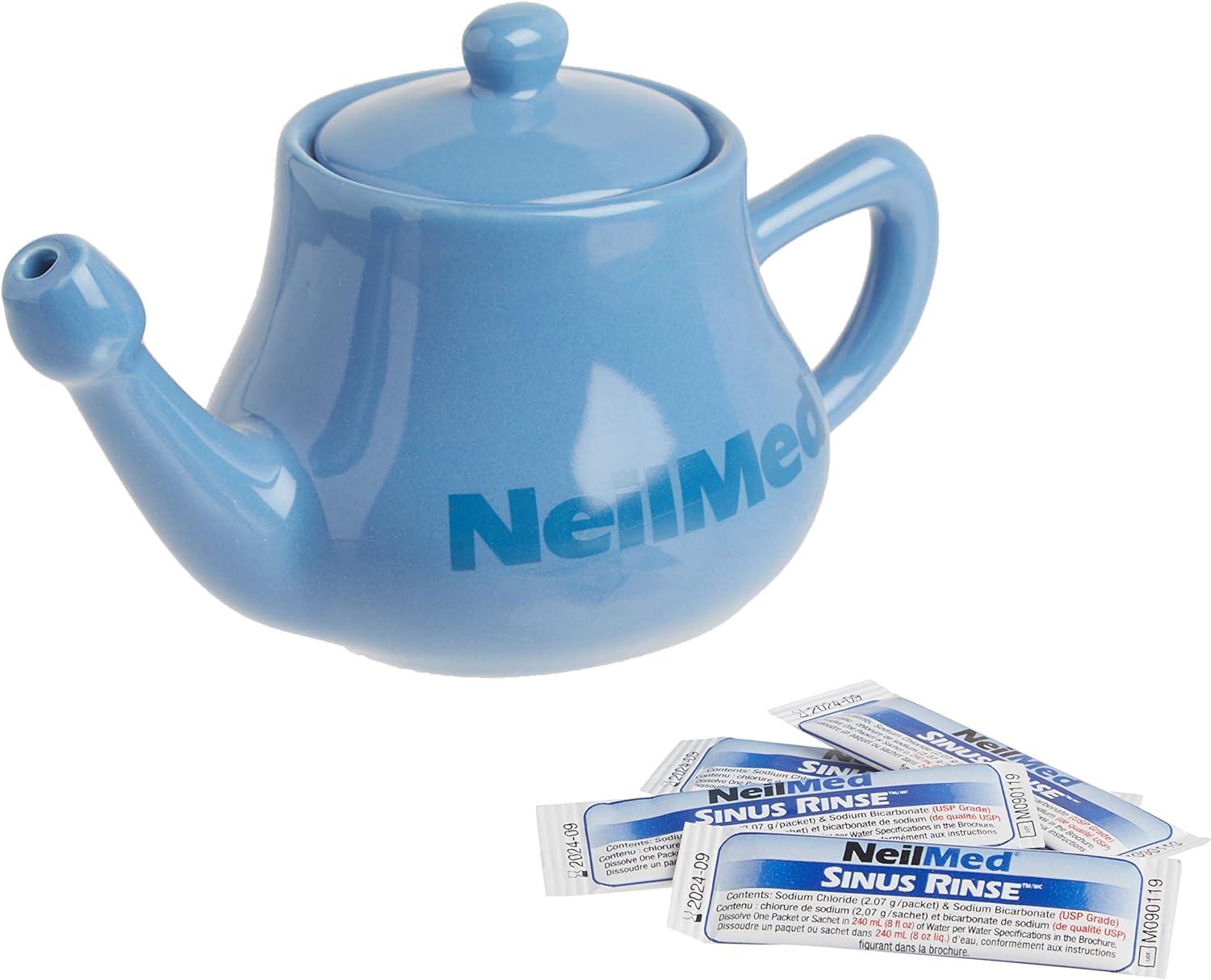 NeilMed Nasaflo Porcelain Neti Pot 50 Count (packaging may vary) 50