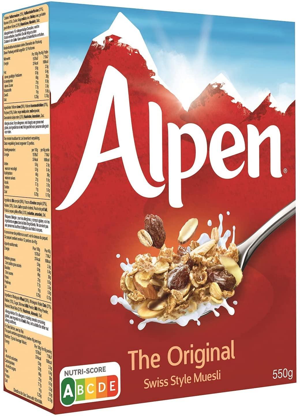 Alpen Muesli Original Medium Box 550g