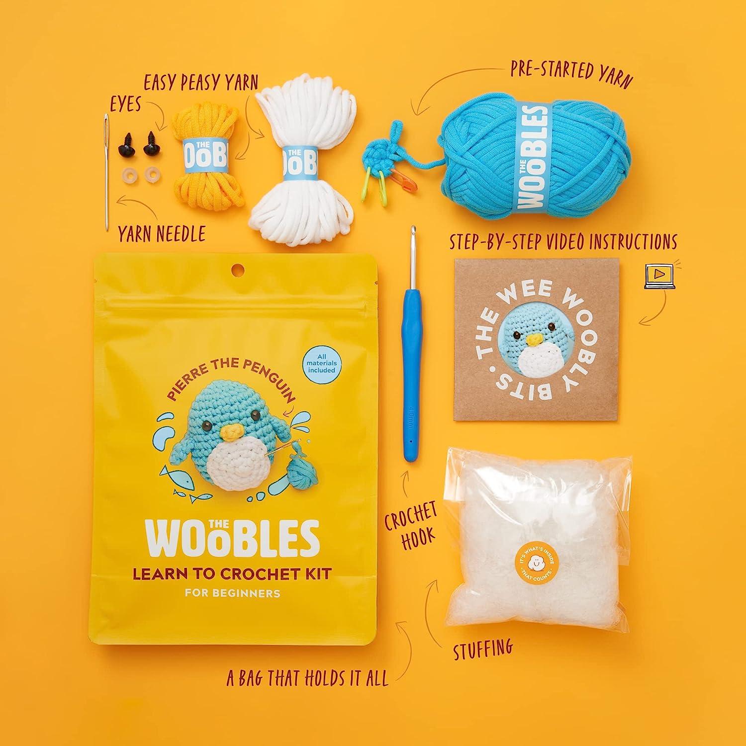 The Woobles Beginners Crochet Kit with Easy Peasy Yarn as seen on