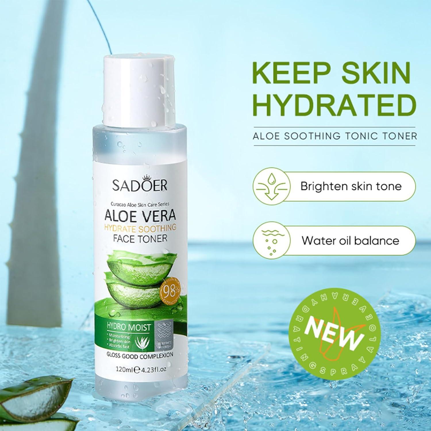 Aloe Vera Gel Face Toner for Face Korean Skincare Natural Aloe Face  Hydrating Toner Pure Smoothing Vegetable Glycerin for Skin Moisturizing  Promote ...