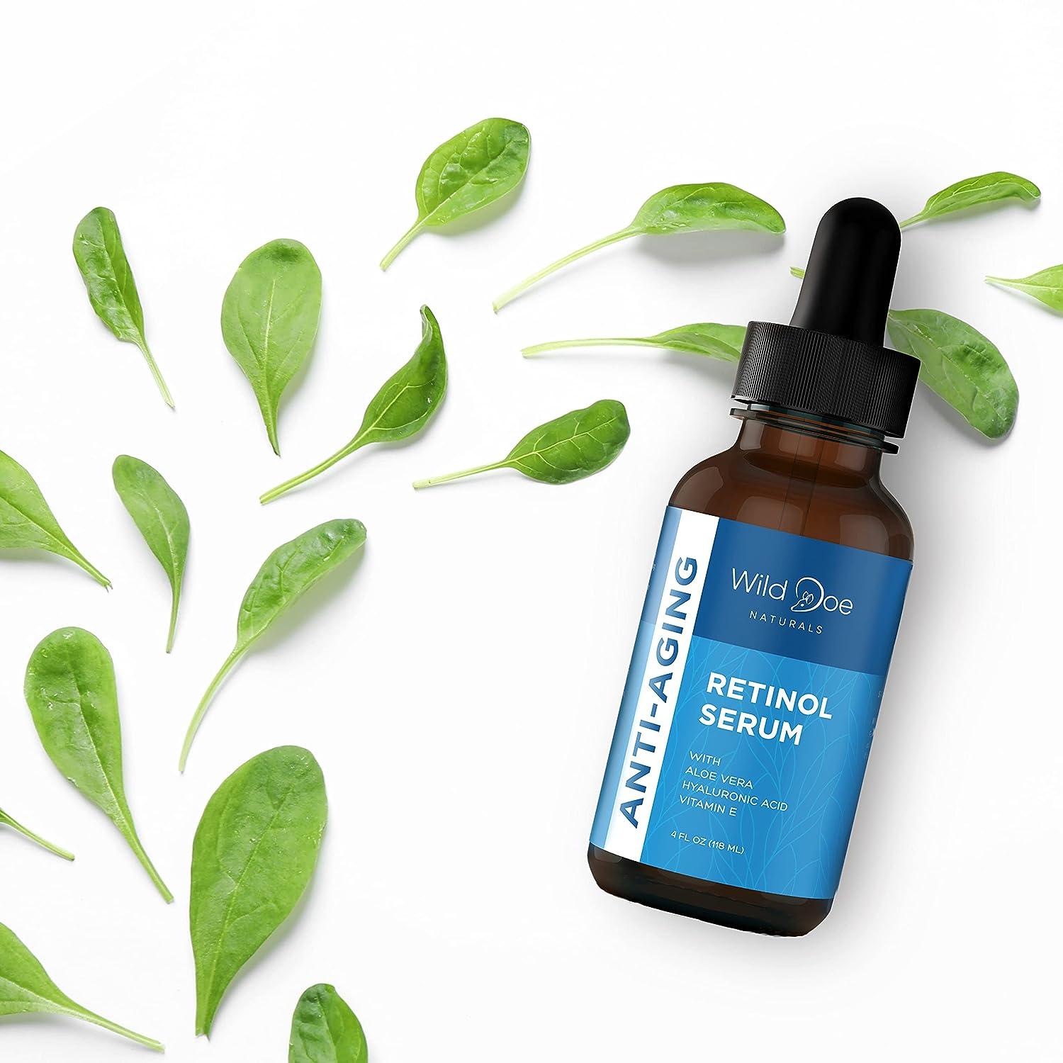 Retinol Serum with Hyaluronic Acid, Vitamin E, and Aloe Vera - Anti-Aging,  Dark Spot Corrector, Collagen Booster, Acne Treatment - 4oz | Buy Now with  Express International Delivery | GoSupps.com