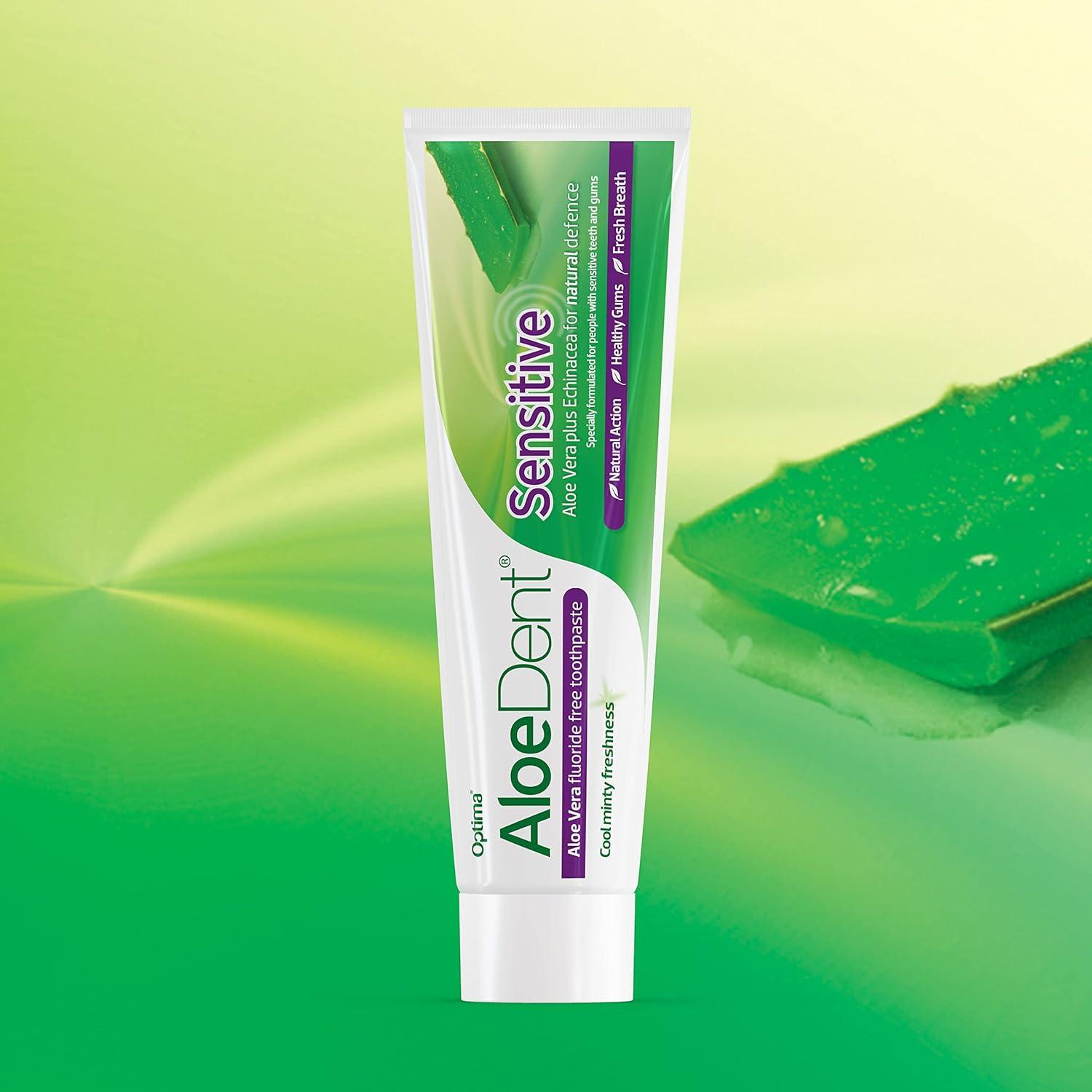 Aloe Dent Sensitive Aloe Vera Toothpaste Fluoride Free Natural Action Vegan  Cruelty Free SLS Free Soothing Healthy Gums 100 ml (Pack of 2) 100 ml (Pack  of 2) Sensitive | Buy Now
