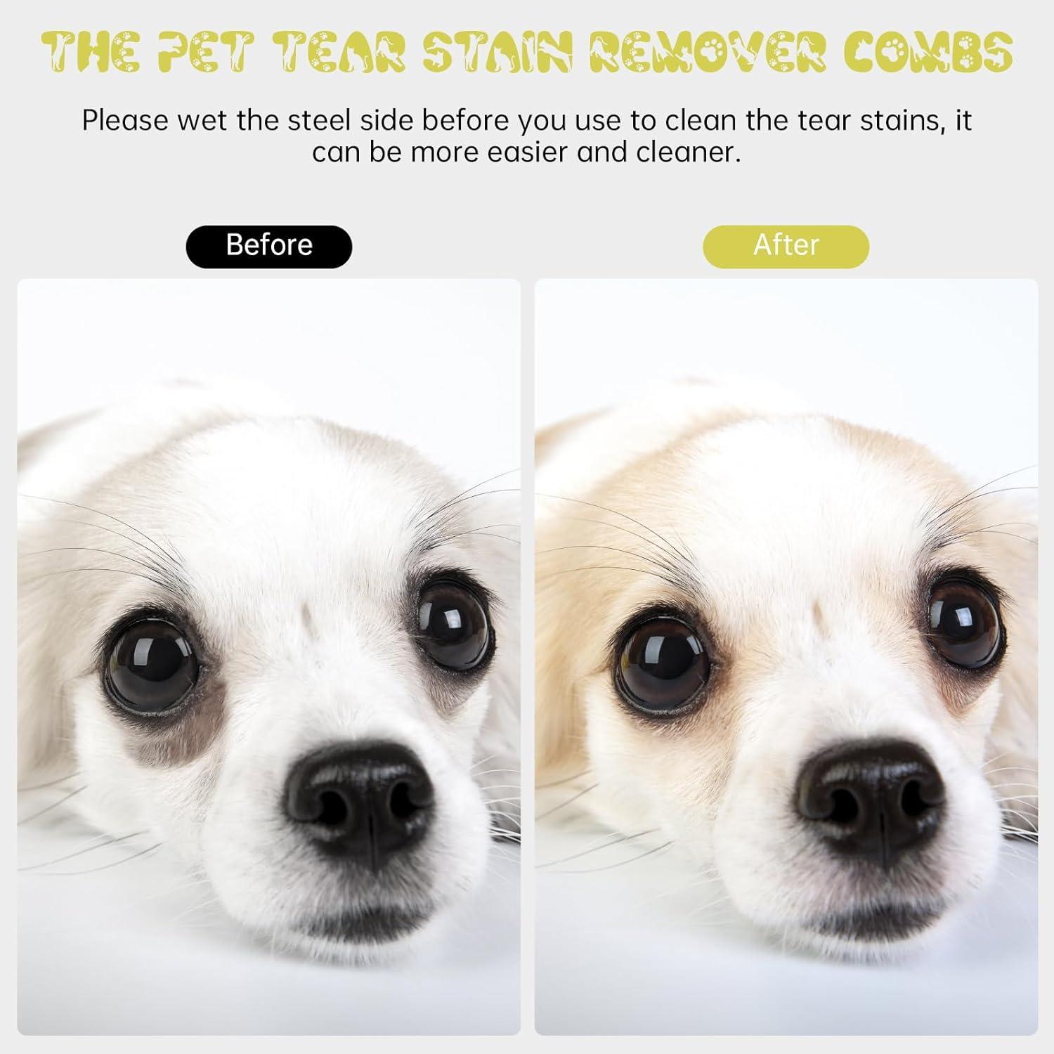 Pieces Double Sided Pet Eye Comb Tear Stain Remover Comb Dog