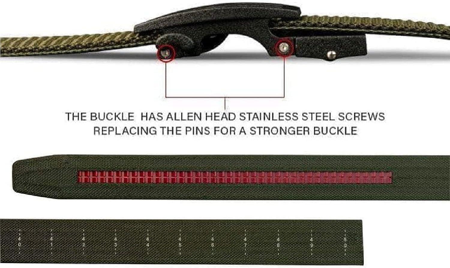 Men's Belt, Nexbelt EDC Titan OD Green Nylon Gun Tactical Ratchet Olive