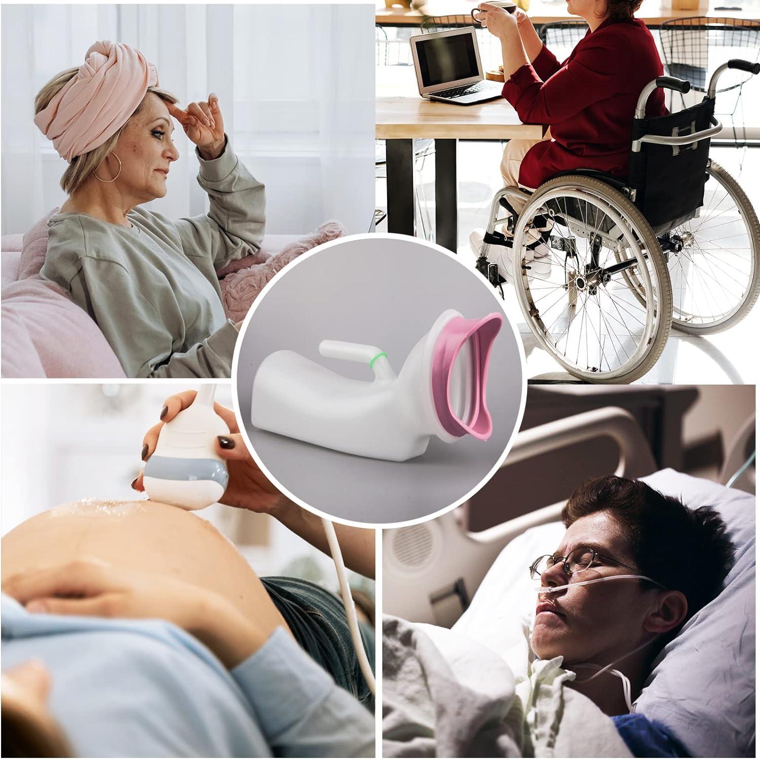 Female Urinal 32oz Bedside Pee Bottle for Elderly & Bedridden