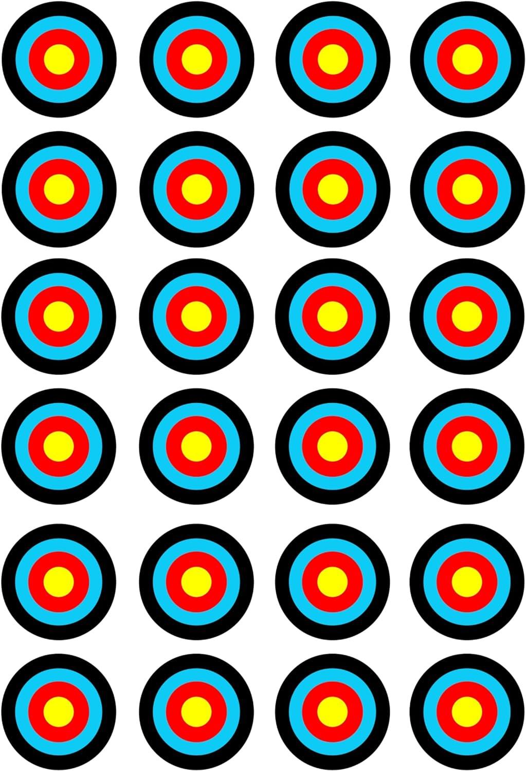 24 Archery Target PRE CUT edible birthday party Cupcake Cake Toppers