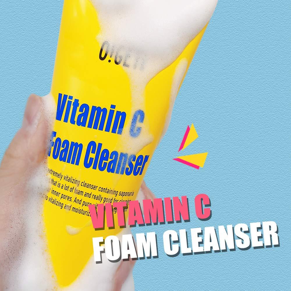 GETi Vitamin C Foam Cleanser Korean Foaming Facial Cleanser for Dry