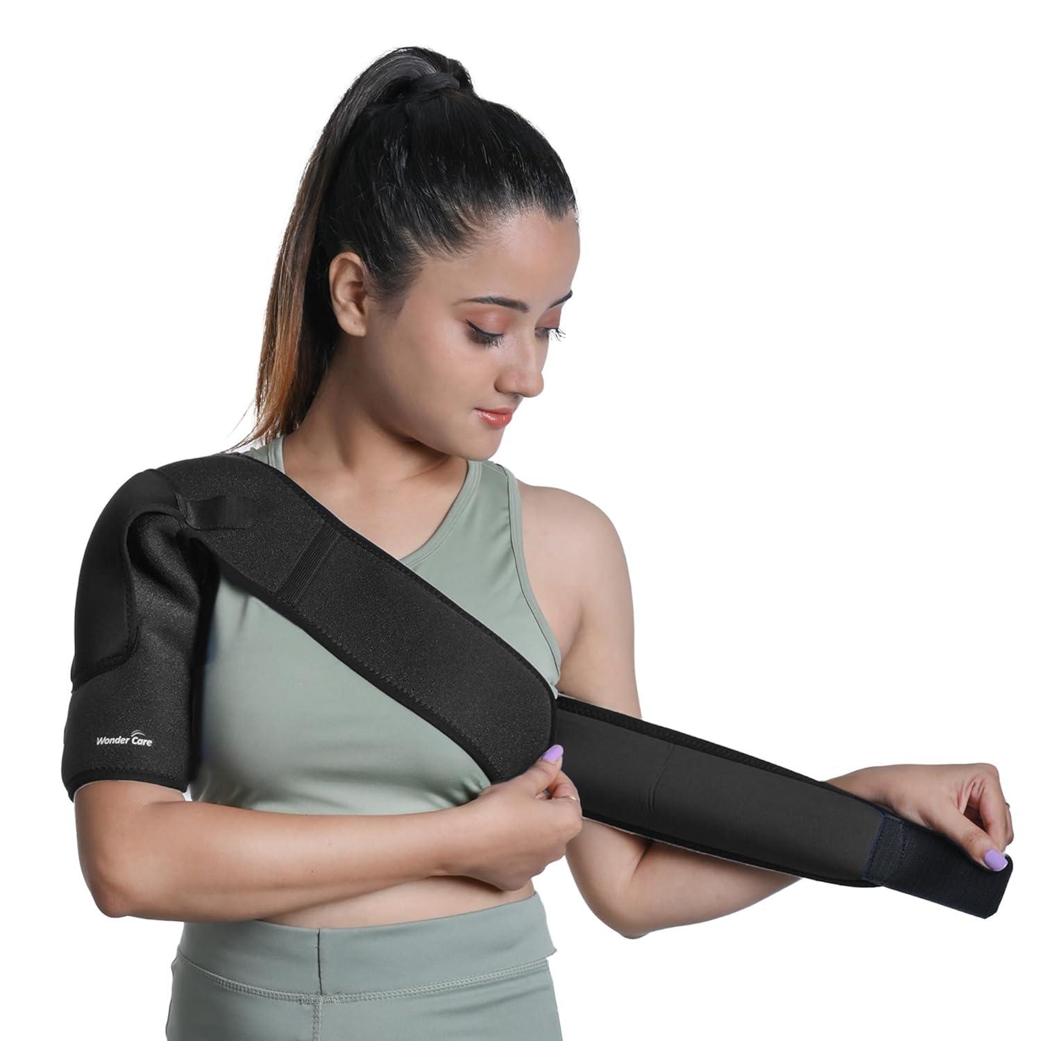 Wonder Care Shoulder Brace Arm Sling Elastic Compression Support Brace ...
