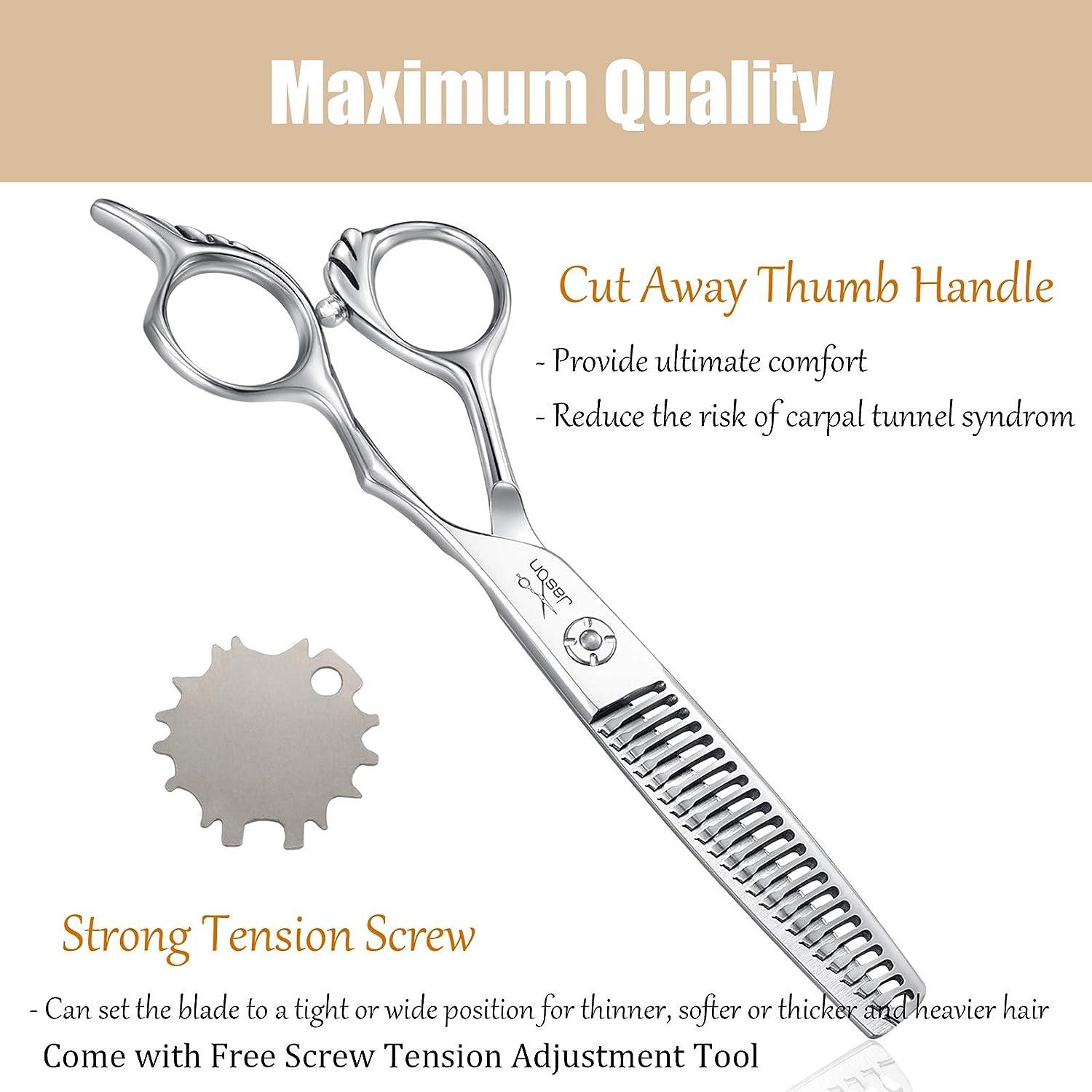JASON 6" Texturizing Hair Scissors, 23 Teeth Hair Texture Shears