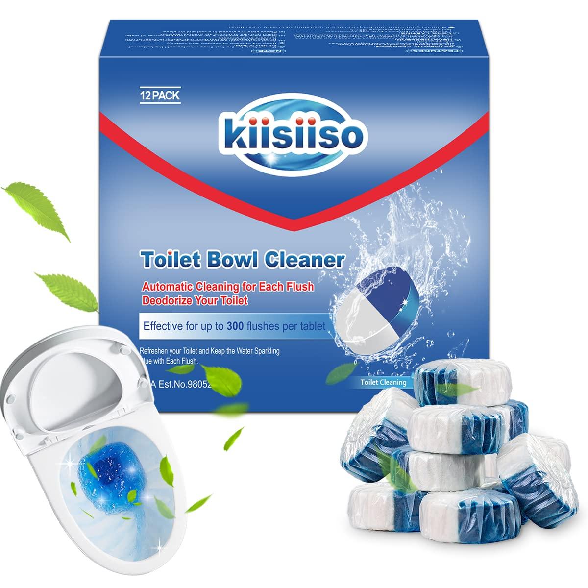 KIISSIISO Toilet Bowl Cleaner Tablets 12Pack Automatic Tank Cleaners