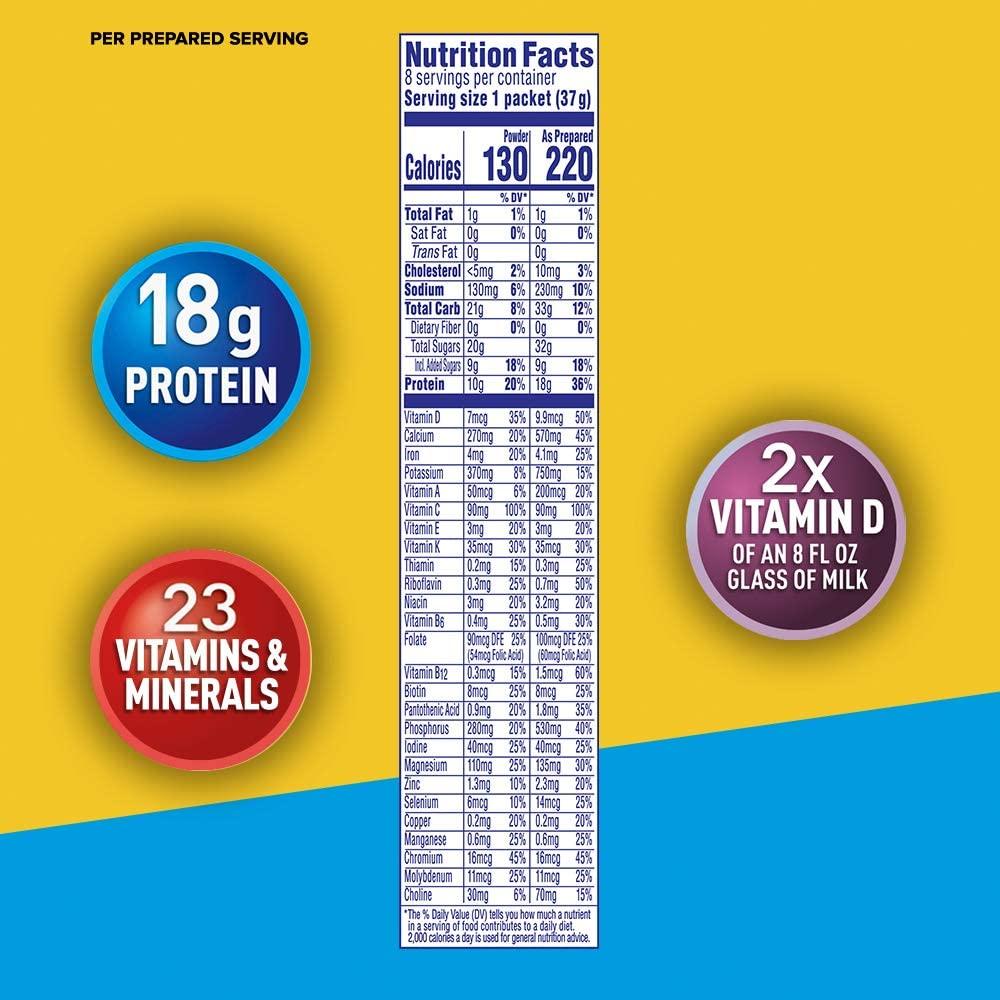 Carnation Breakfast Essentials High Protein Powder Drink Mix, Rich Milk