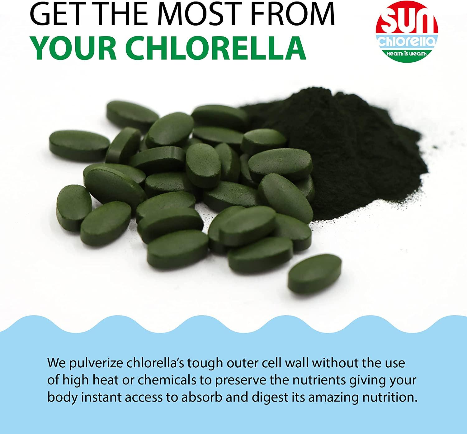 Sun Chlorella 500mg Whole Body Wellness Green Algae Superfood