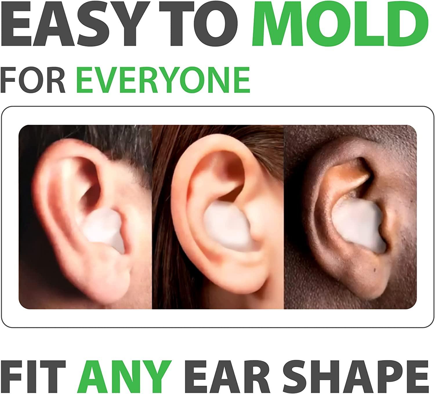 PQ Wax Ear Plugs 15 Silicone Wax Earplugs for Sleeping, Swimming, and