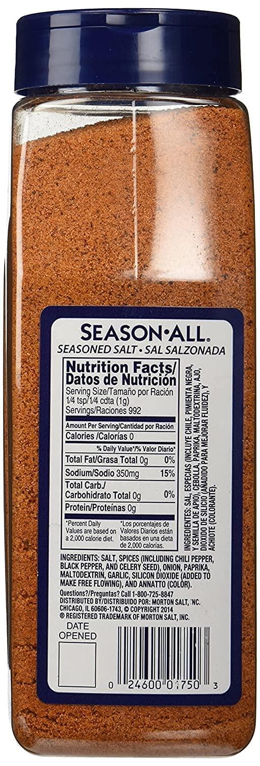 4 Pack | Product of Morton Season-All Seasoned Salt Ounce 35 Ounce