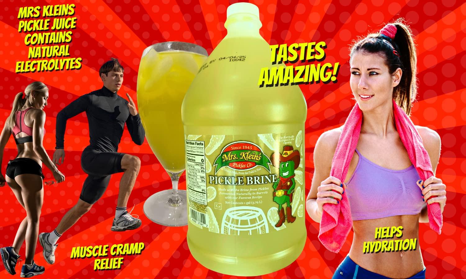 Mrs. Klein's Pickle Juice Sports Hydration Drink Dill Pickle Brine