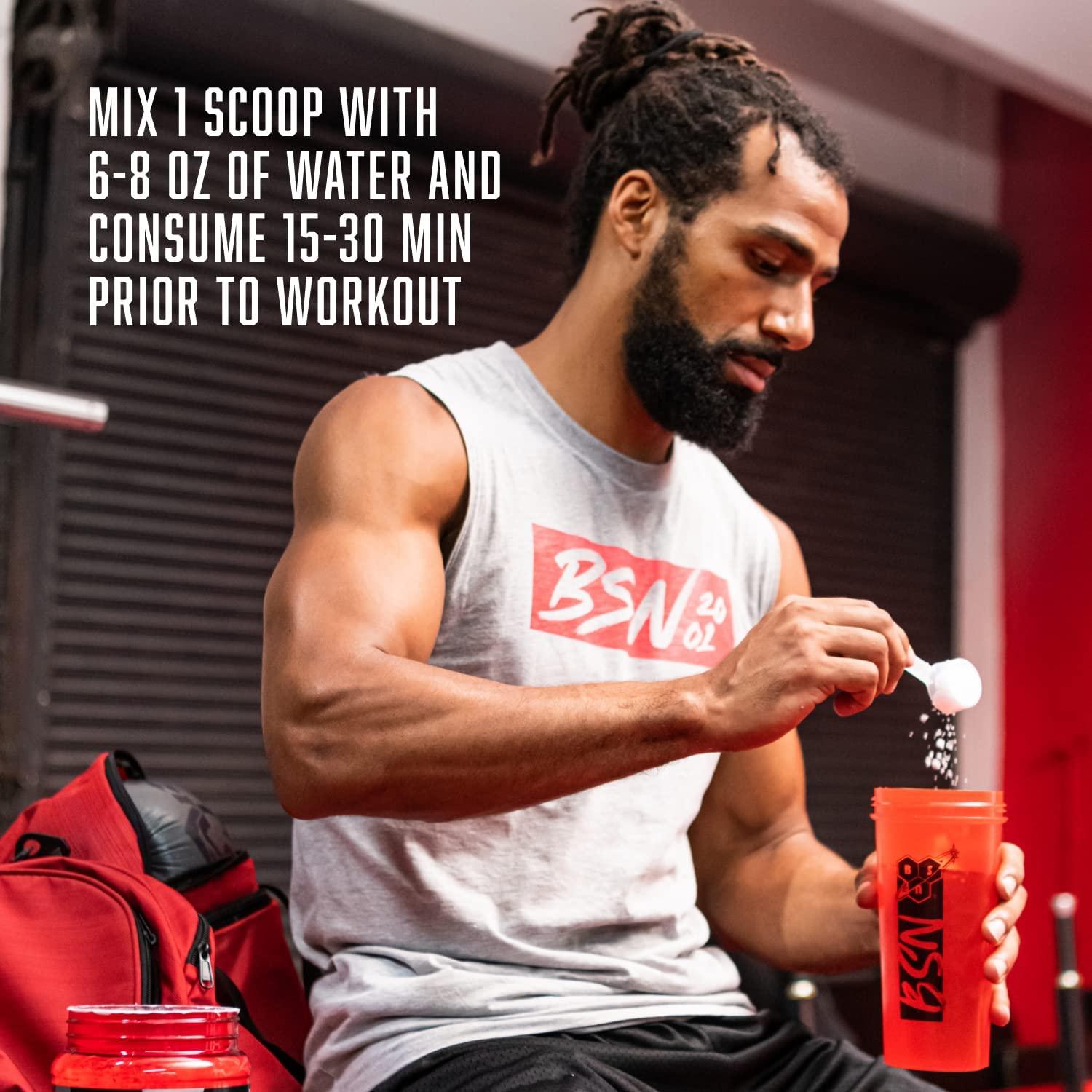 BSN N.O.XPLODE Vaso Pre Workout Powder Razzle Dazzle Flavor, 48 Servings 8g LCitrulline, 3