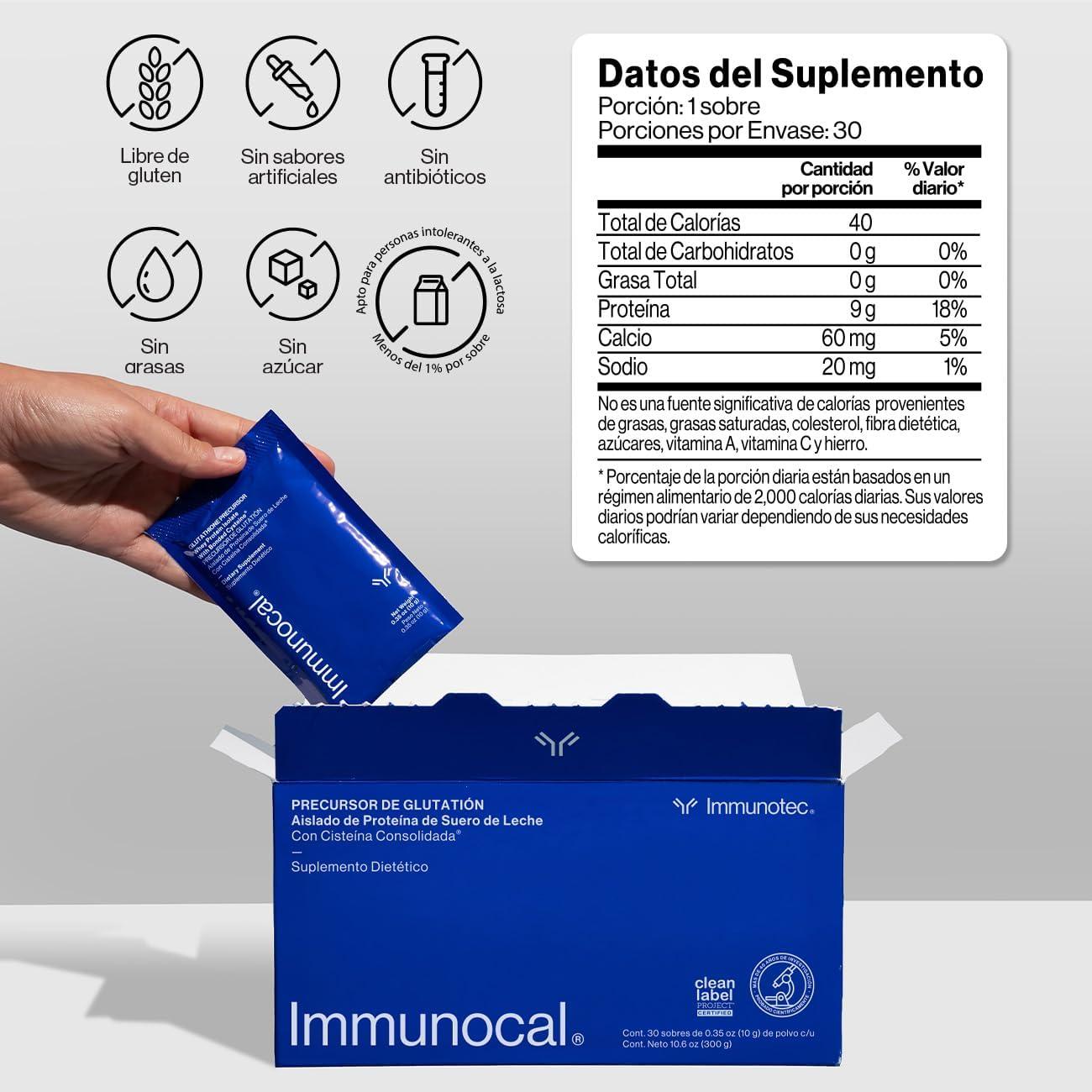Immunocal Glutathione Precursor Whey Protein Isolate Immune Support Master  Antioxidant Detox Cleanse + Brain Health | Fat-Free Sugar-Free  Lactose-Intolerant Friendly | 30 Servings | Canada Only | Buy Now with  Express International
