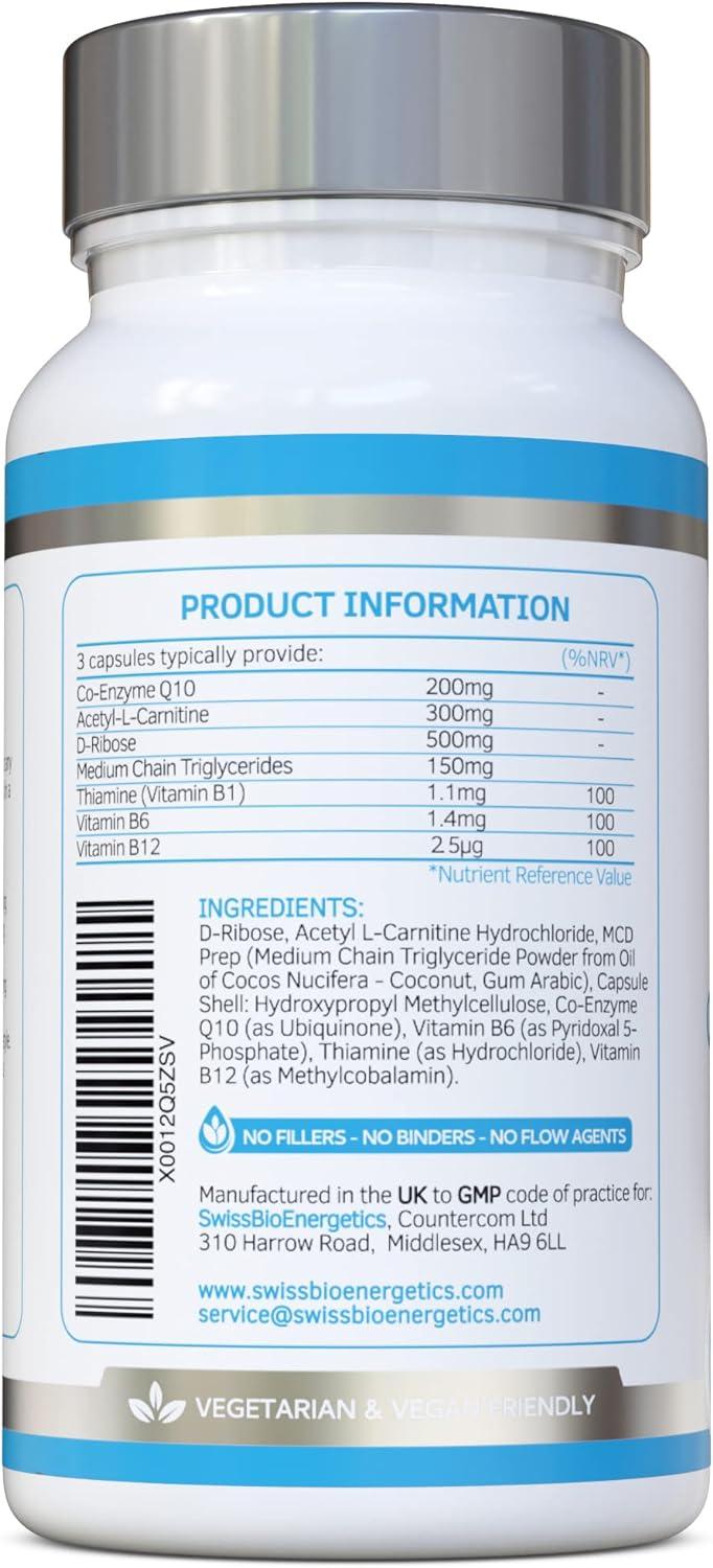 CardioDefence 90 Capsules - CoQ10, D-Ribose, Acetyl L-Carnitine, B  Vitamins, MCT - Supports Heart Function & Reduces Fatigue | Buy Now with  Express International Delivery