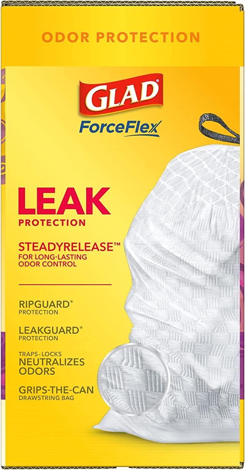 Glad Trash & Food Storage ForceFlex Protection Series Tall Trash Bags