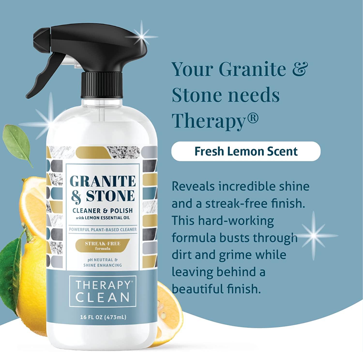 Therapy Granite Stone Cleaner Polish (2 Pack) Daily Clean and Shine
