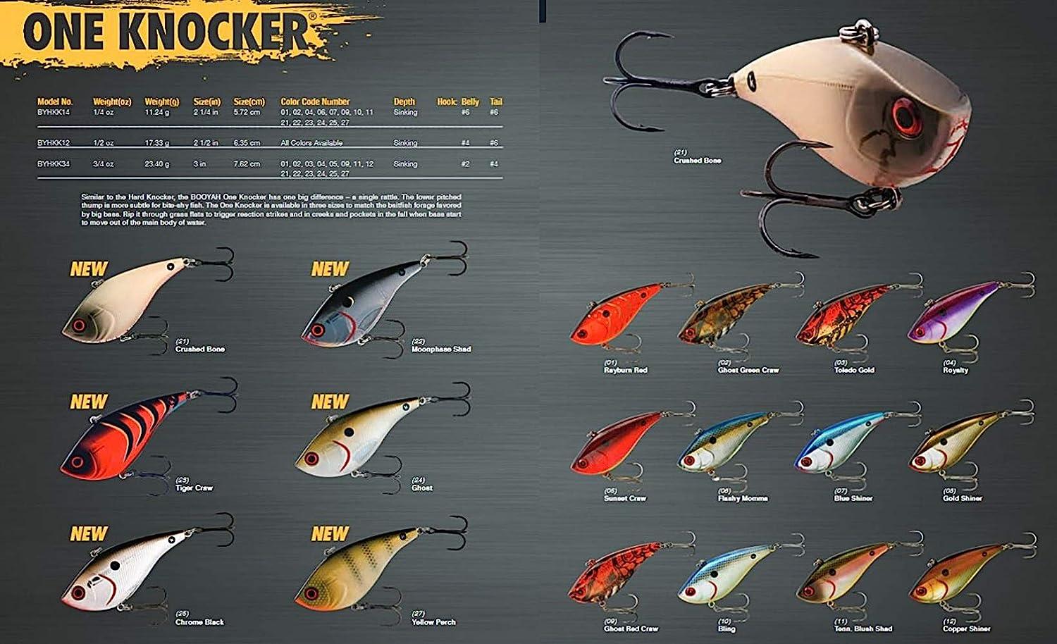 BOOYAH One Knocker Bass Fishing Crankbait Lure 1/2 oz Royalty