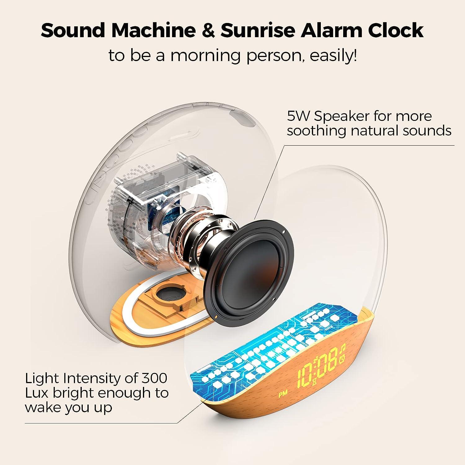 HOUSBAY White Noise Machine with Sunrise Alarm Clock