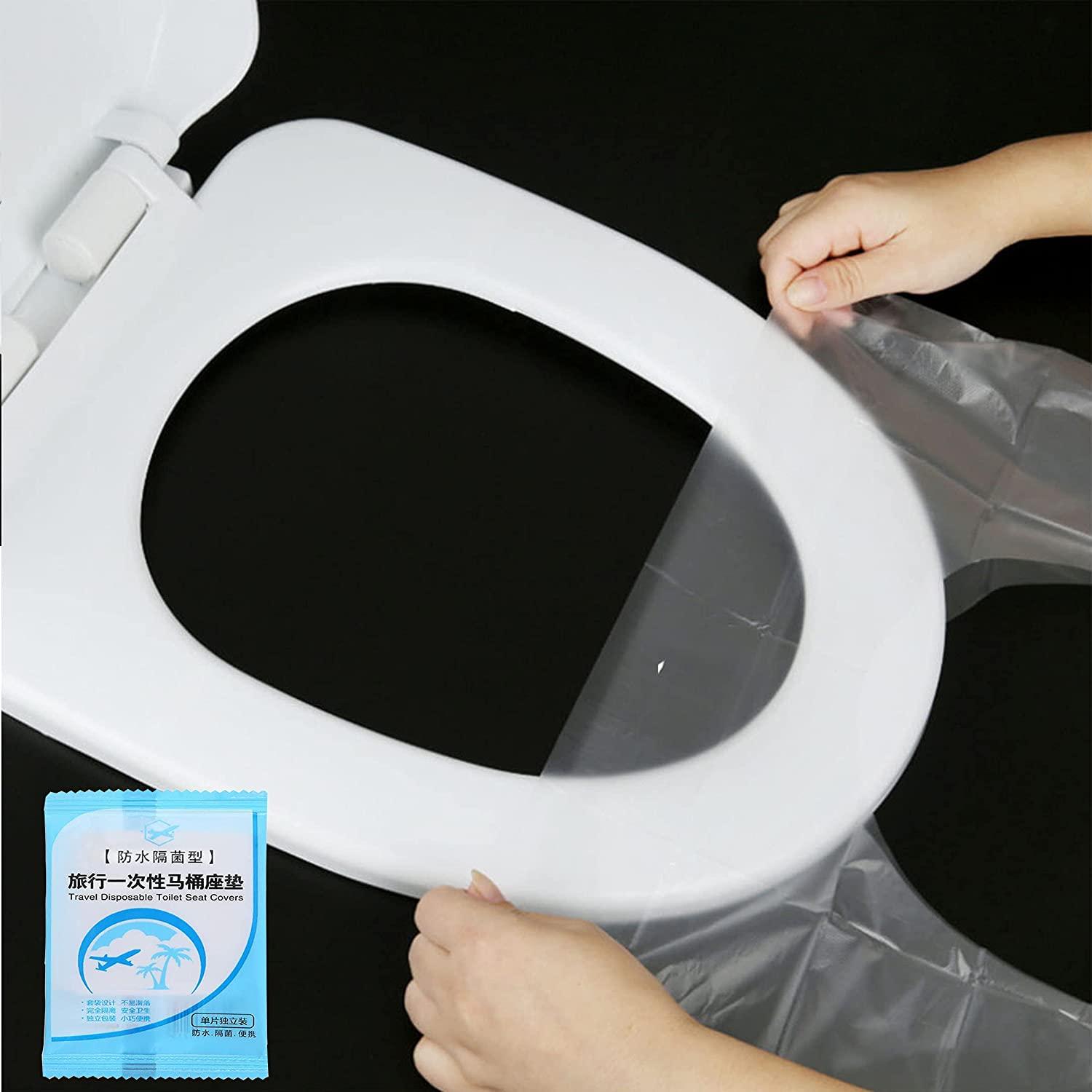 XXYXXY 50 Pieces of Disposable Travel Toilet seat Waterproof Portable WC seat  Cushion Toilet seat Travel Business Convenient Toilet Daily Independent  Packaging
