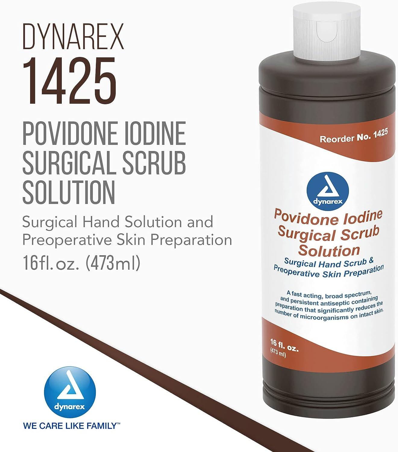 Dynarex Povidone-Iodine Scrub Solution 7.5% Antiseptic 16 fl. oz ...